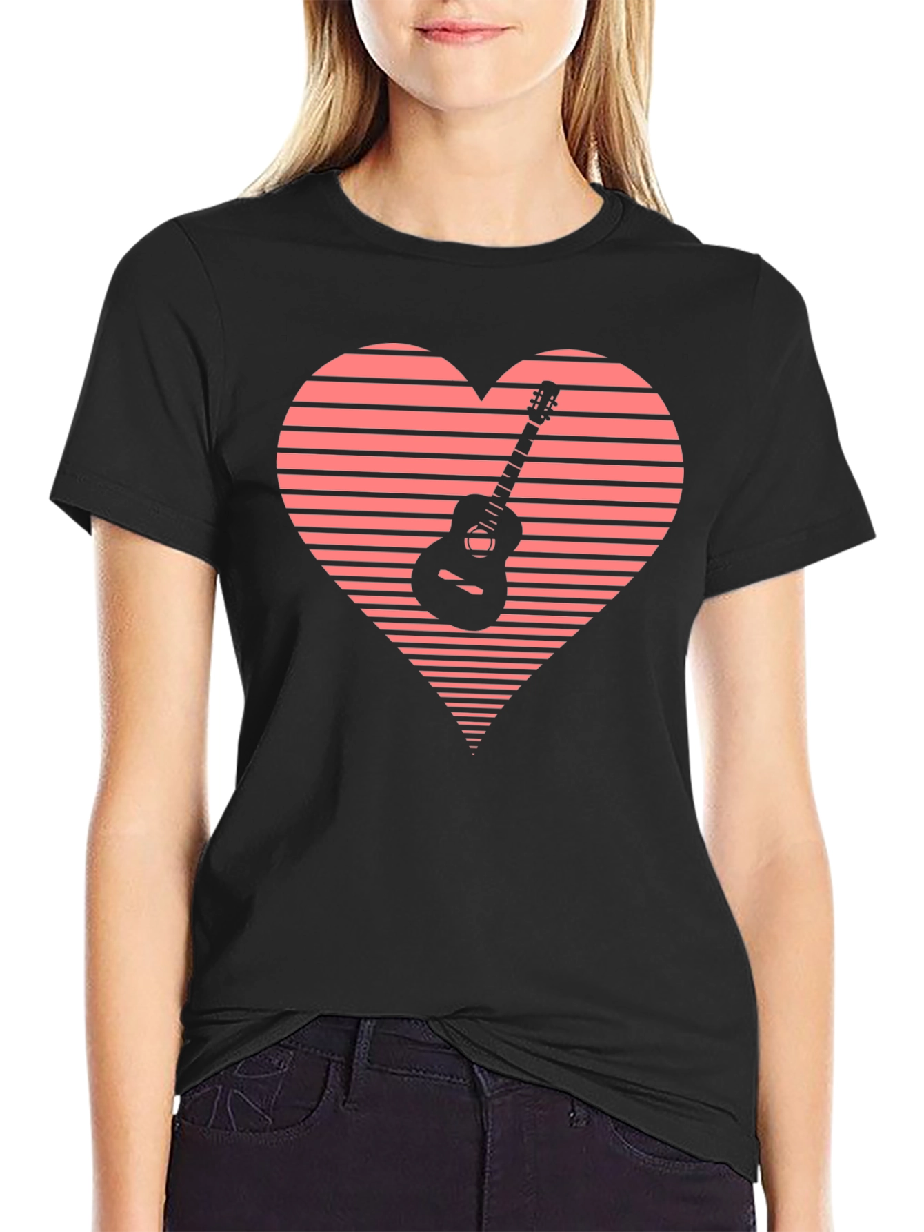Guitar Heartbeat T-Shirt - Music Lover Tee