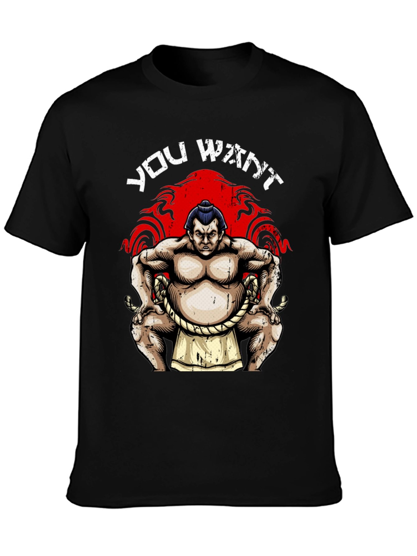 Sumo Wrestler Graphic T-Shirt - You Want!