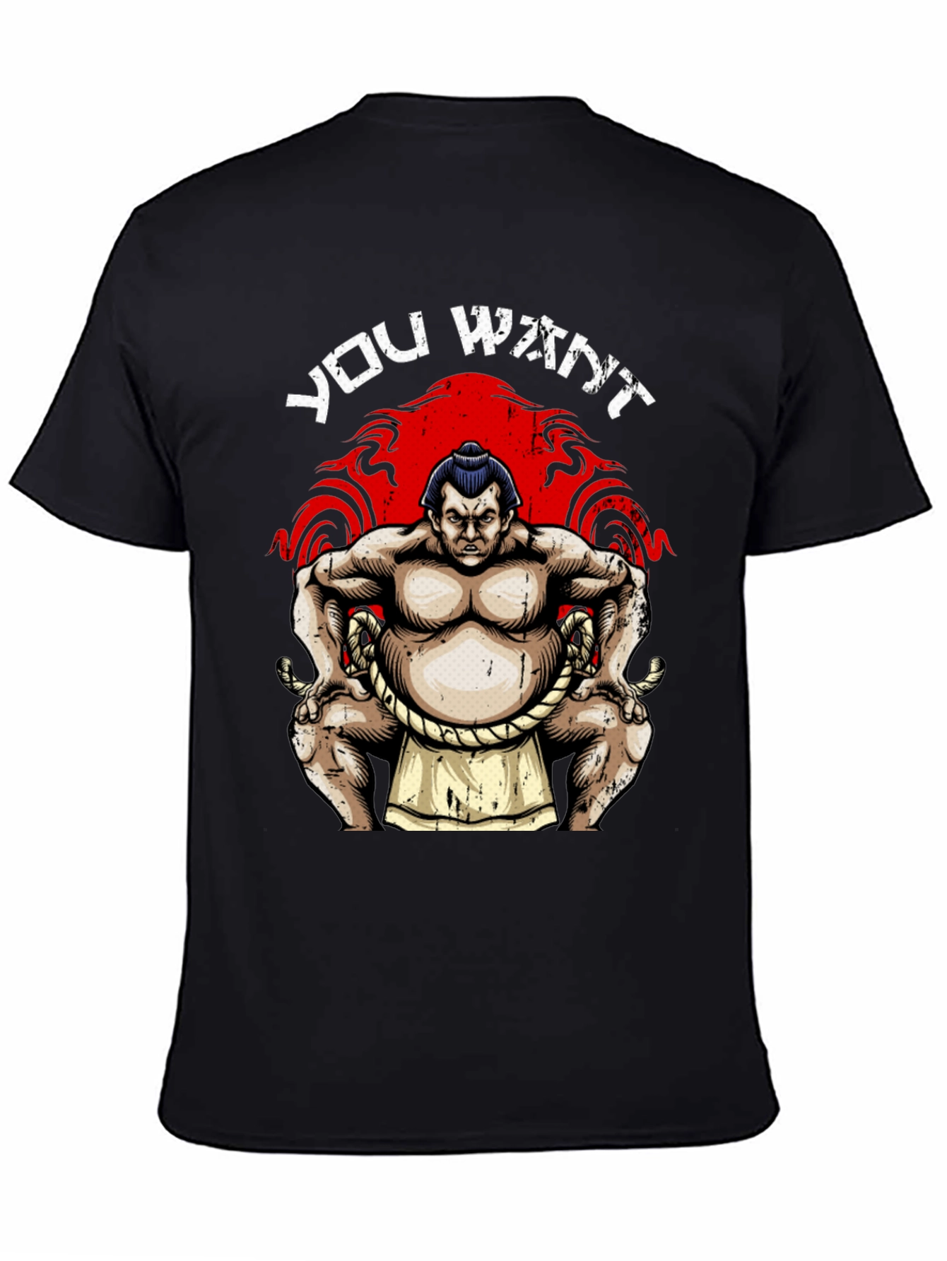 Sumo Wrestler Graphic T-Shirt - You Want!