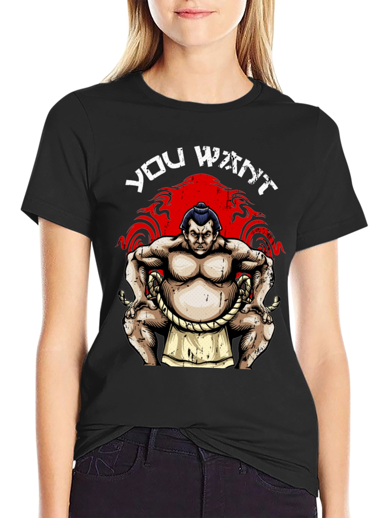 Sumo Wrestler Graphic T-Shirt - You Want!