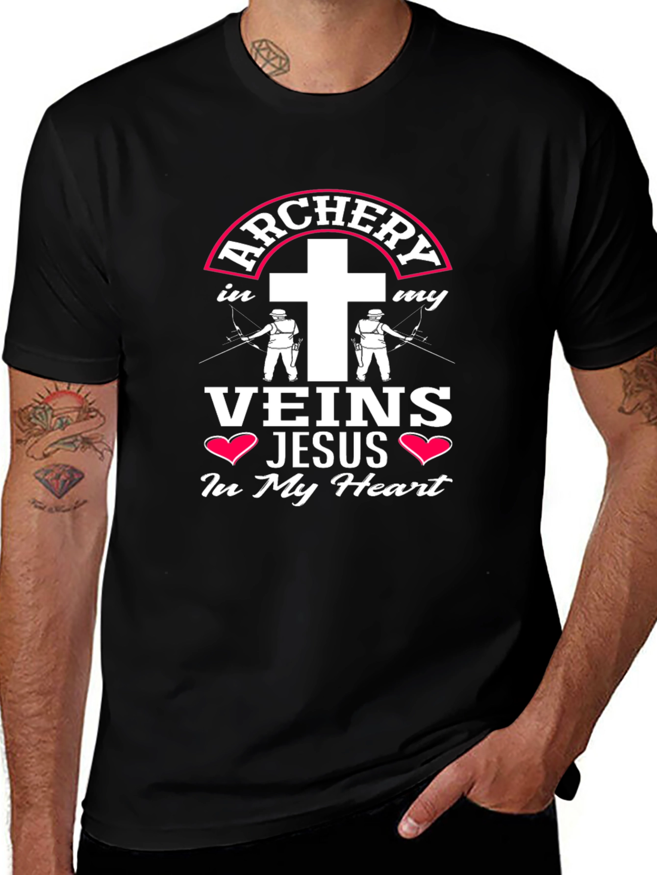 Archery Veins Jesus Heart T-Shirt