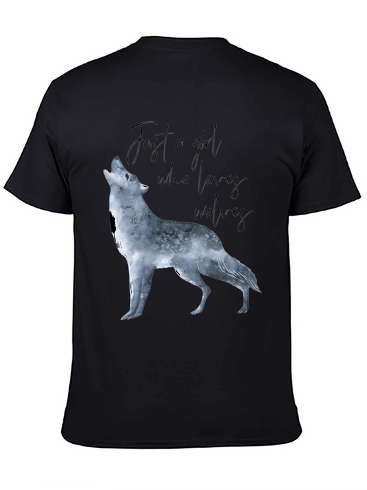 Wolf Lover T-Shirt - Just a Girl Who Loves Wolves