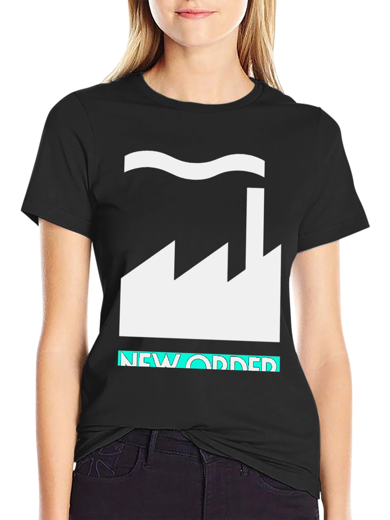 New Order Factory Black T-Shirt Graphic Tee