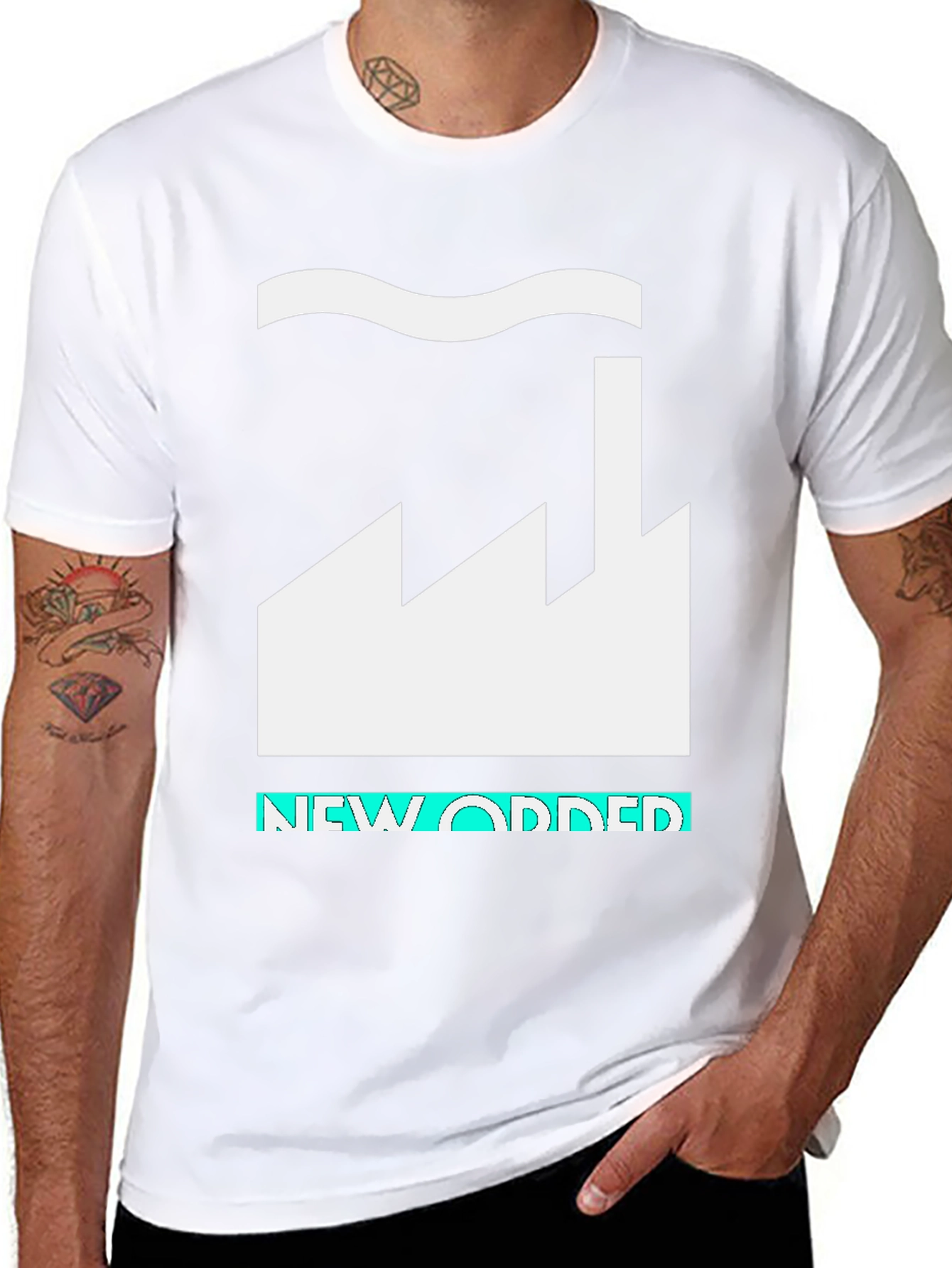 New Order Factory Black T-Shirt Graphic Tee