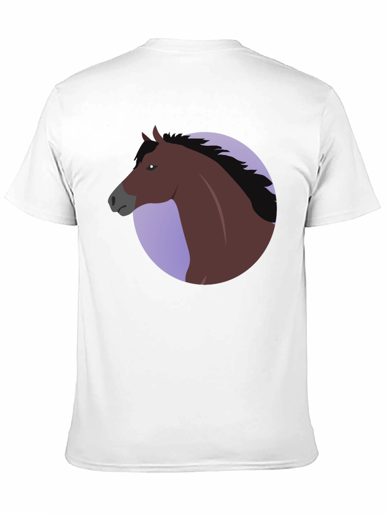 Horse Graphic T-Shirt - Black Cotton Blend