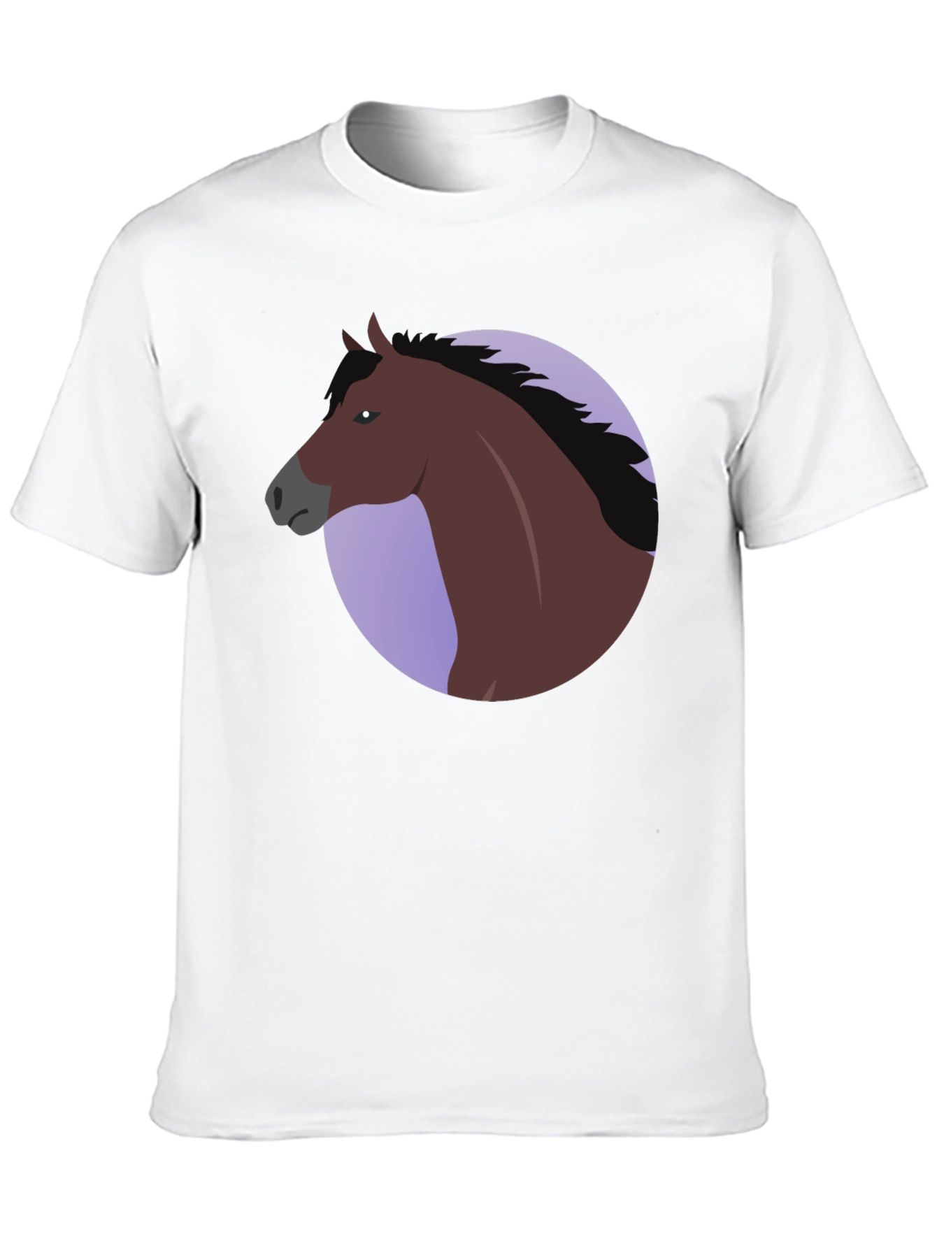 Horse Graphic T-Shirt - Black Cotton Blend