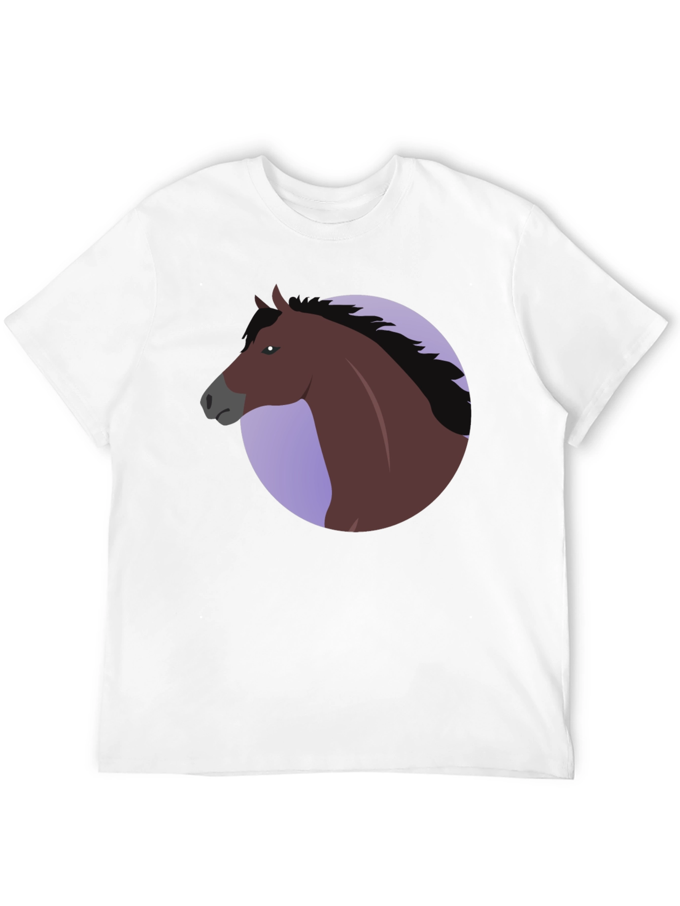 Horse Graphic T-Shirt - Black Cotton Blend