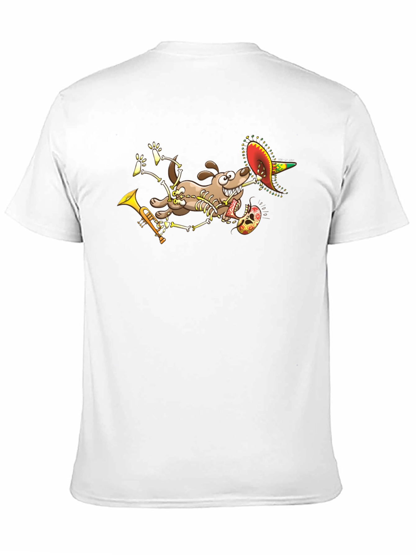 Skeleton Dog Sombrero T-Shirt
