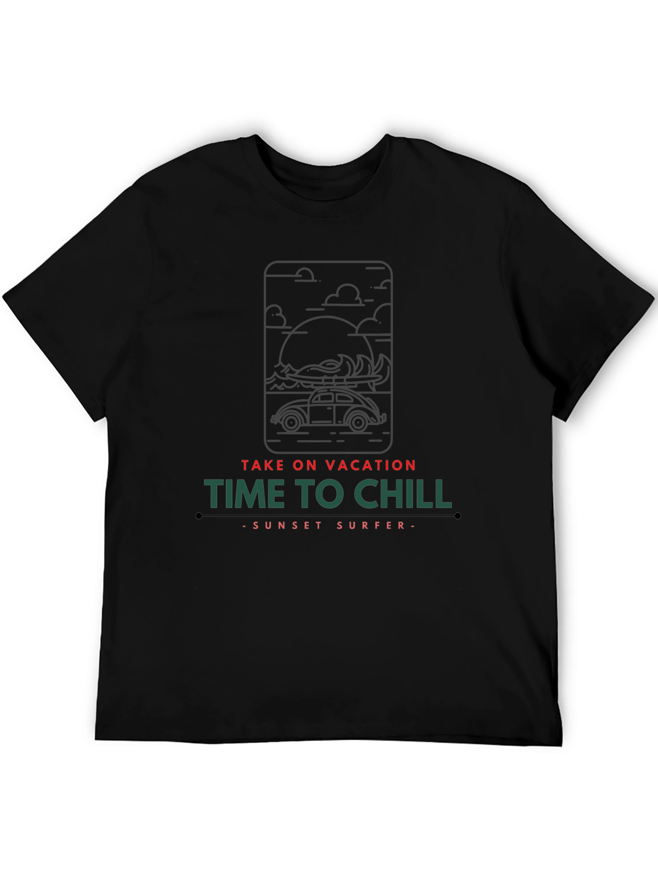 Sunset Surfer Tee - Time to Chill Vacation Shirt