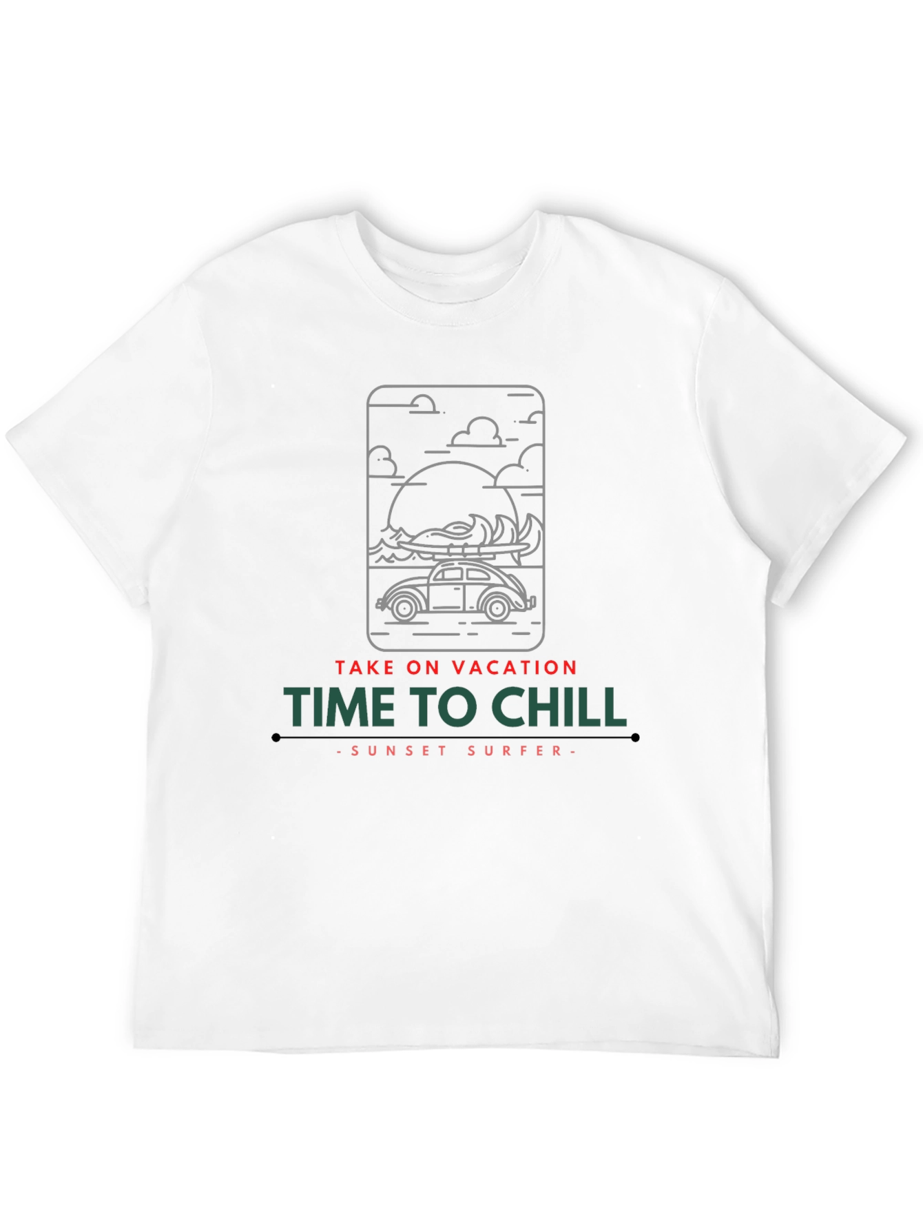Sunset Surfer Tee - Time to Chill Vacation Shirt