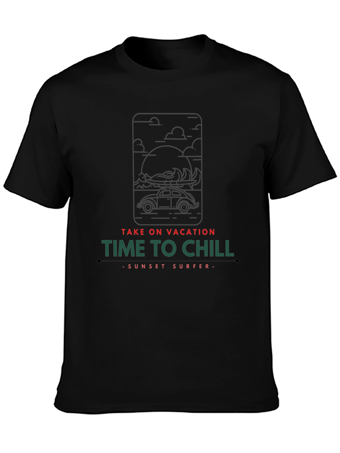 Sunset Surfer Tee - Time to Chill Vacation Shirt