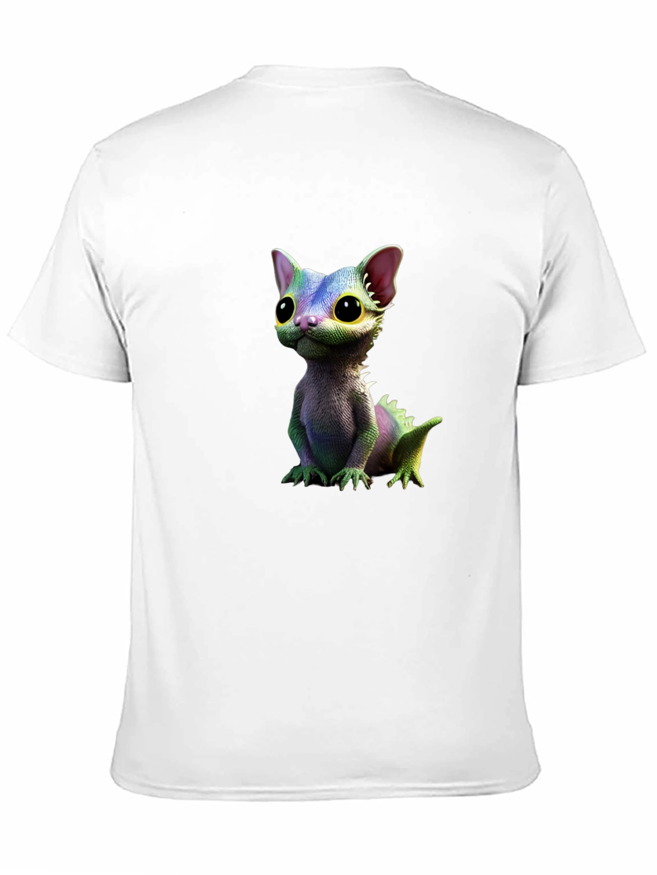Cartoon Lizard Graphic Tee - Black T-Shirt