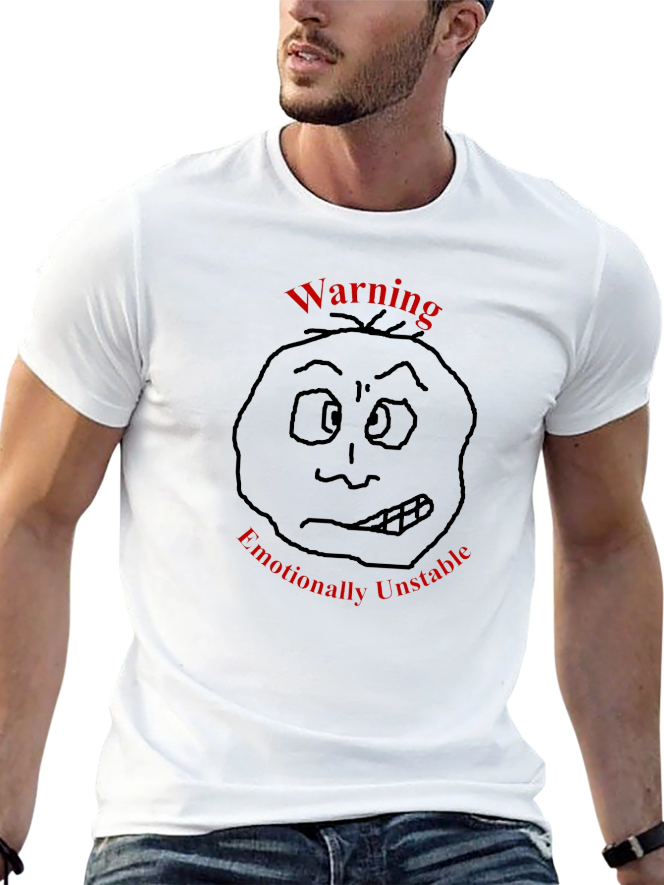 Warning: Emotionally Unstable Black T-Shirt