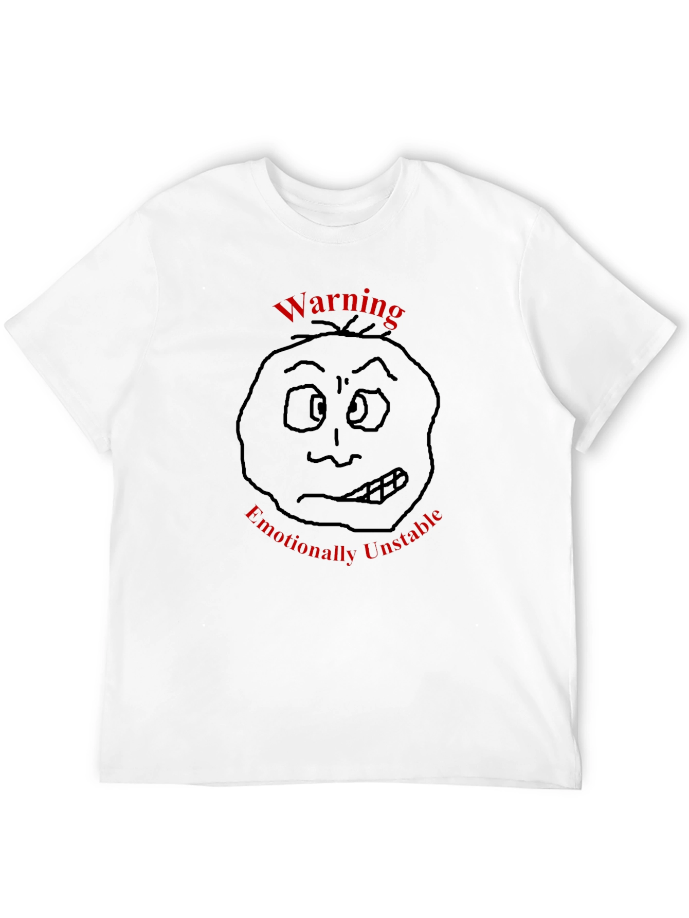 Warning: Emotionally Unstable Black T-Shirt