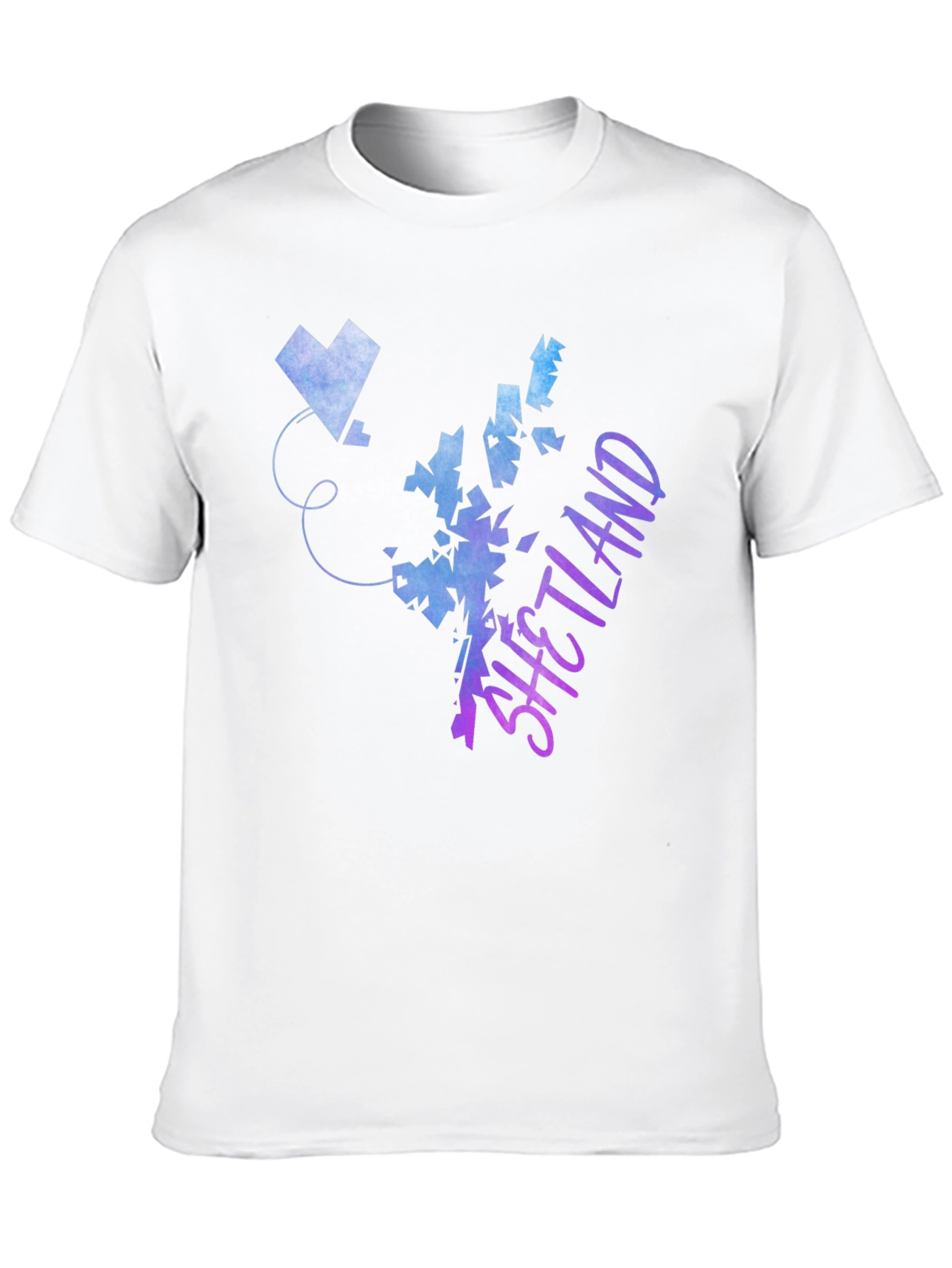 Shetland Islands Map T-Shirt - Gradient Design