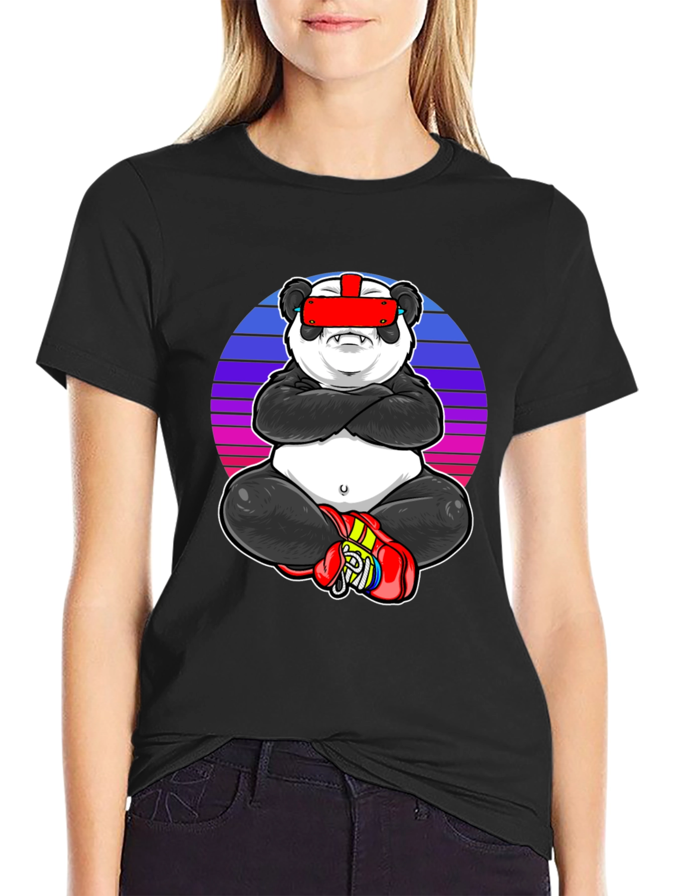 VR Panda Graphic Tee - Gamer Style