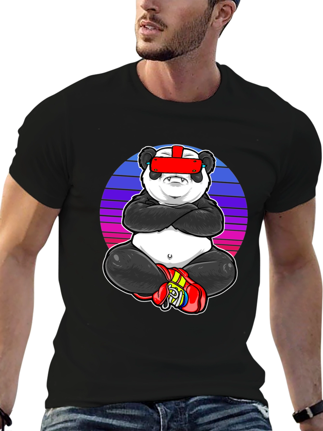 VR Panda Graphic Tee - Gamer Style