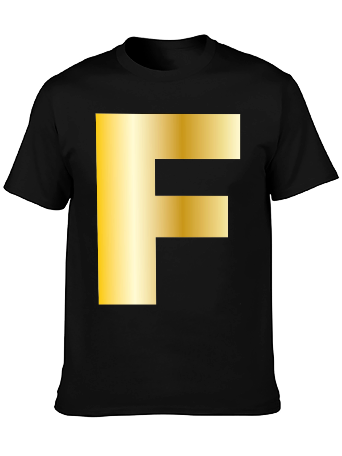 Golden F Graphic Black T-Shirt