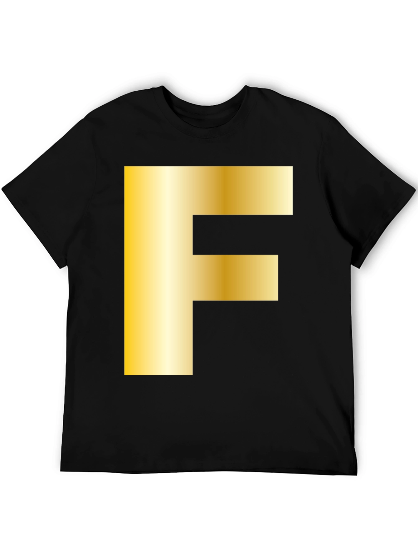 Golden F Graphic Black T-Shirt
