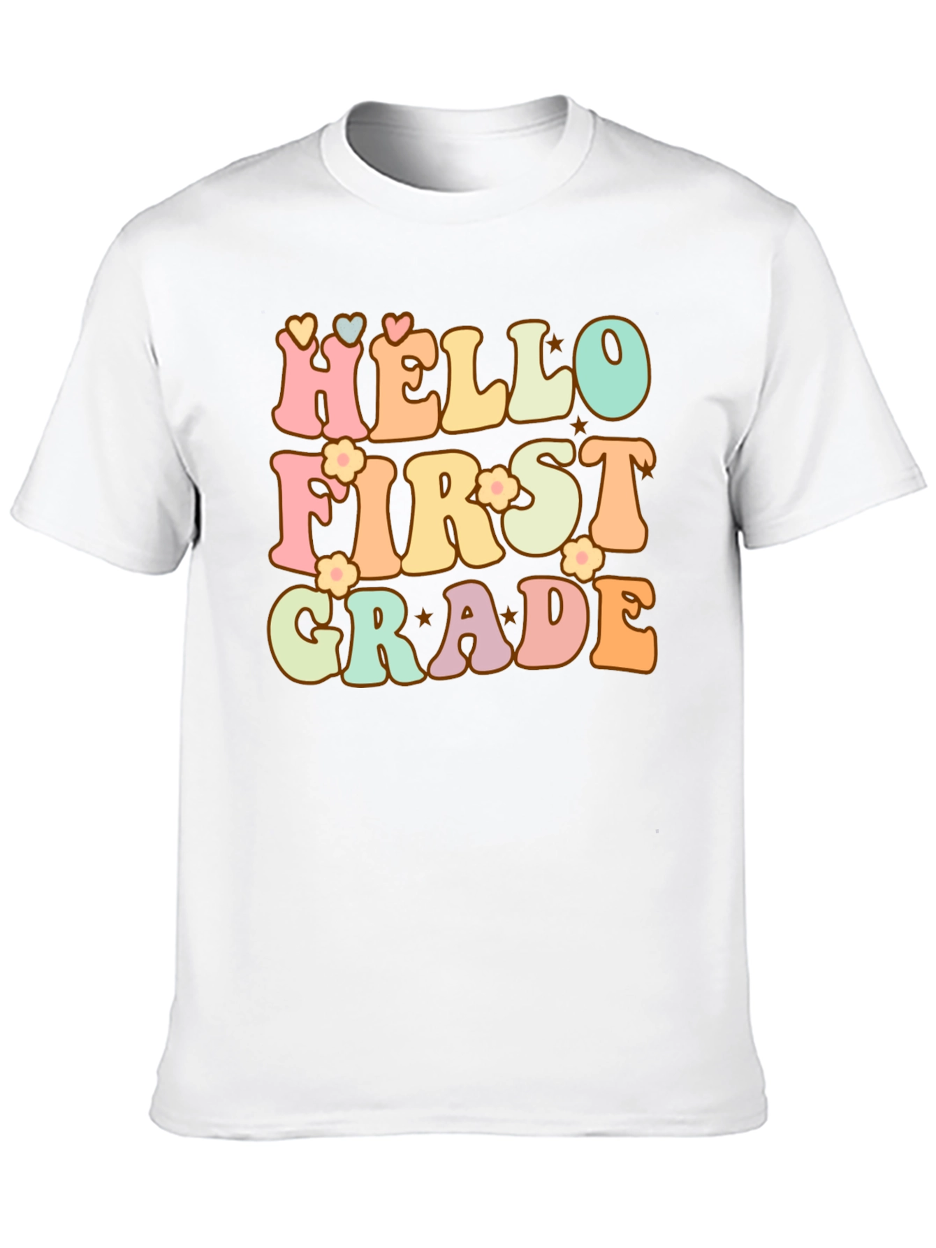 Hello First Grade Retro Graphic Tee