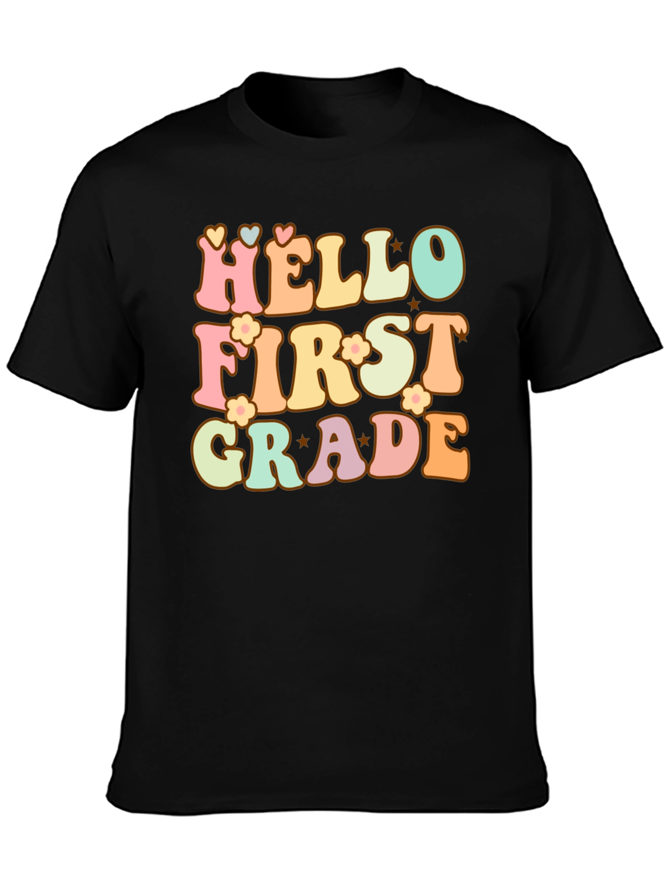 Hello First Grade Retro Graphic Tee