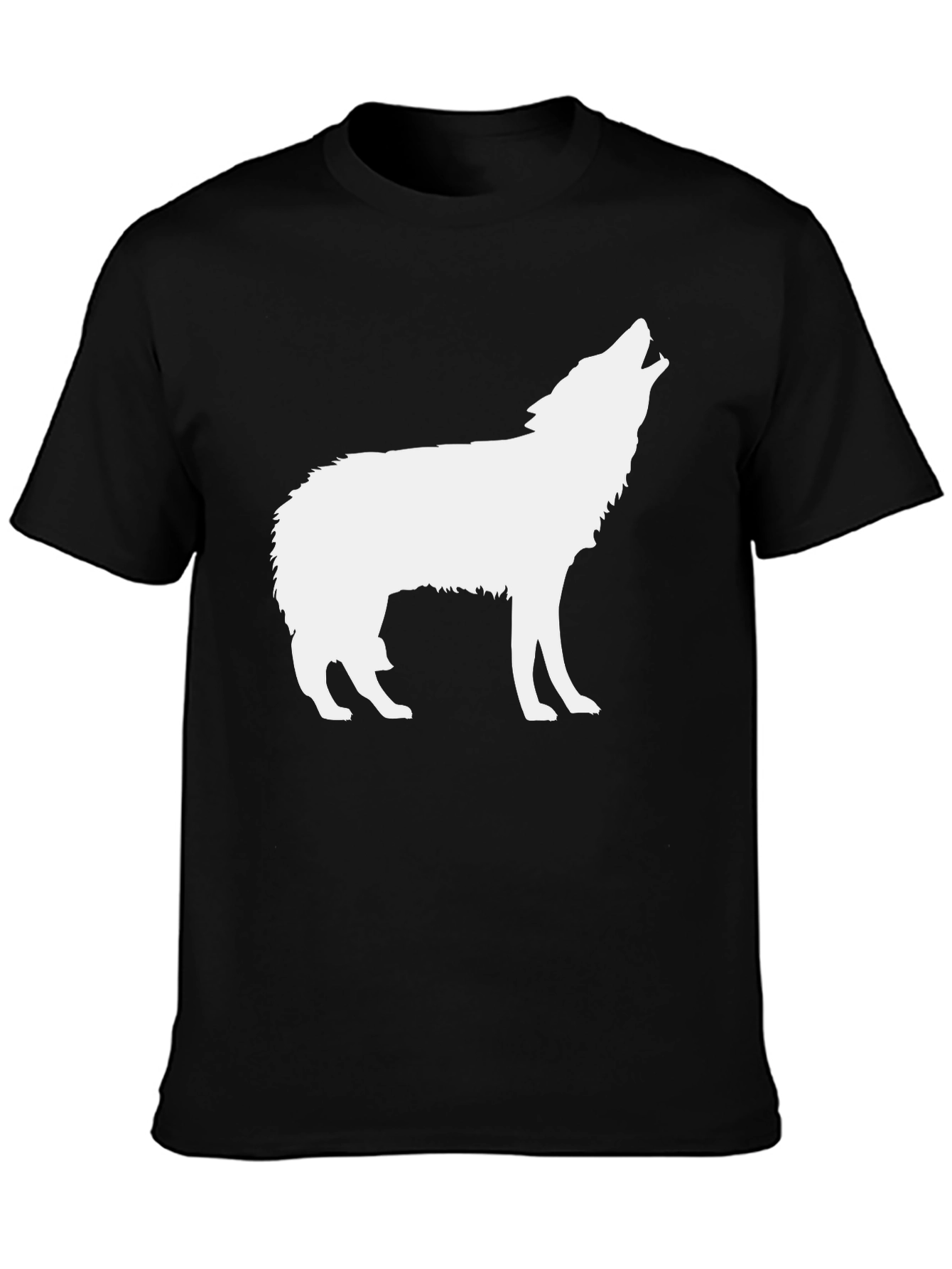 Black Wolf Silhouette Graphic T-Shirt