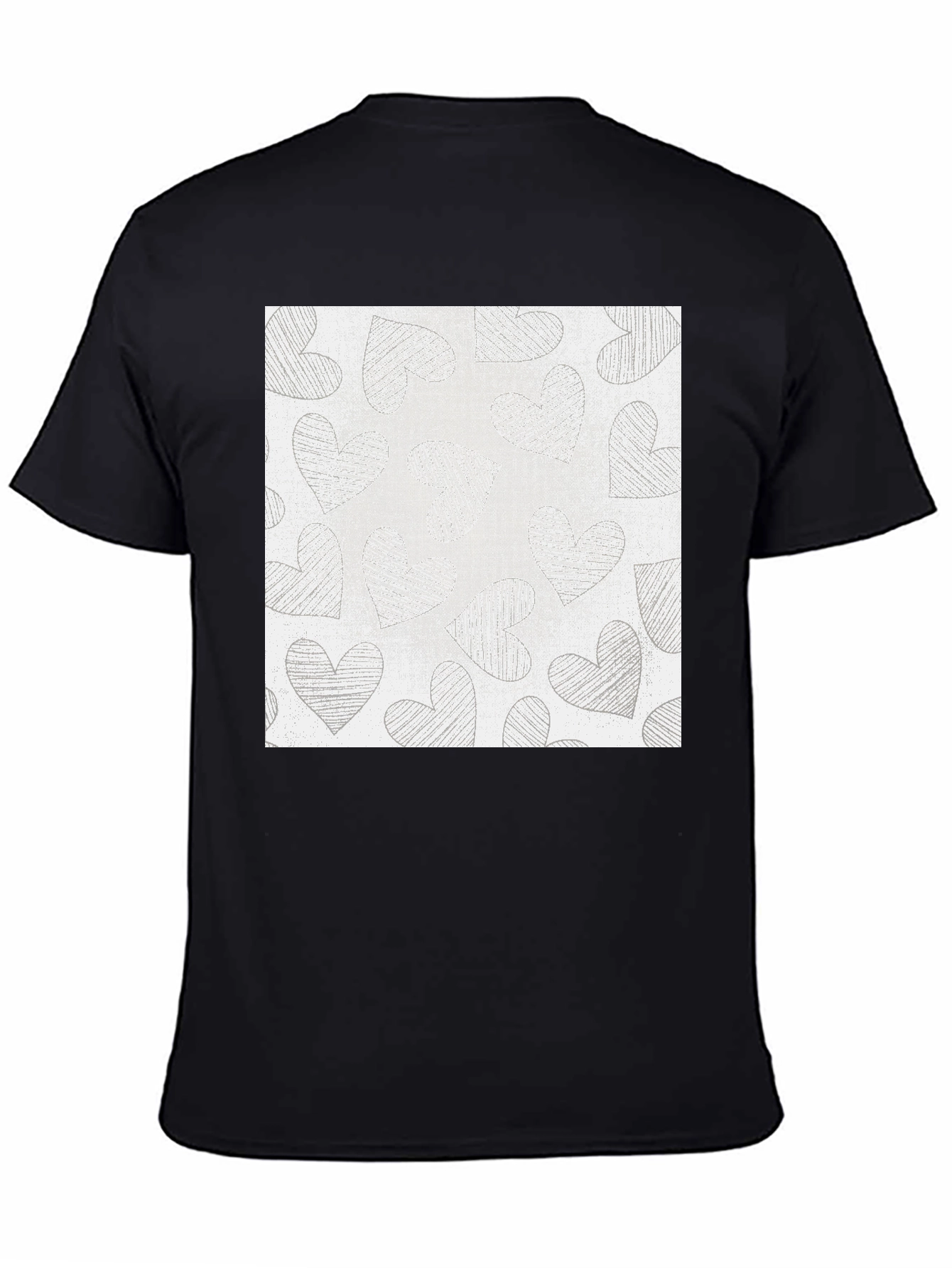 Heart Scribble Tee - Black Casual Comfort