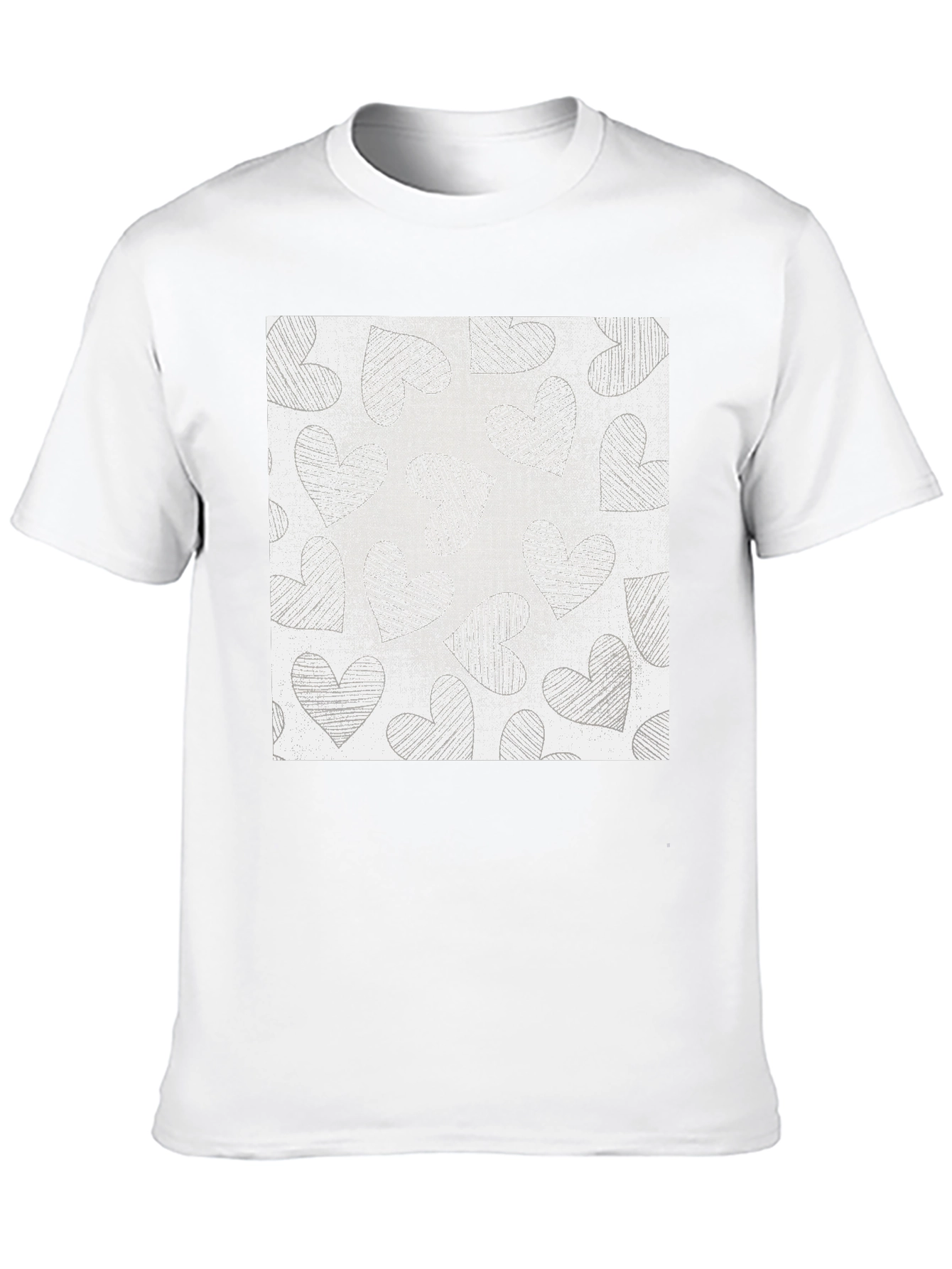 Heart Scribble Tee - Black Casual Comfort