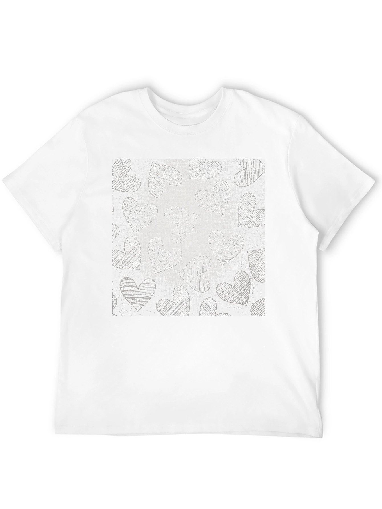Heart Scribble Tee - Black Casual Comfort