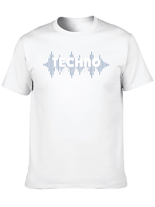 Techno Is My Life Black Graphic Tee
