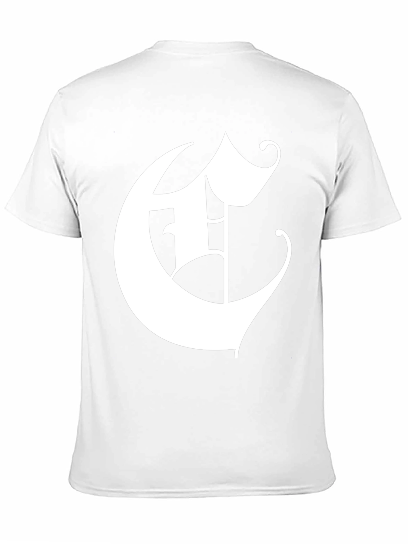 Bold Initial E Graphic Tee - Black Cotton Blend