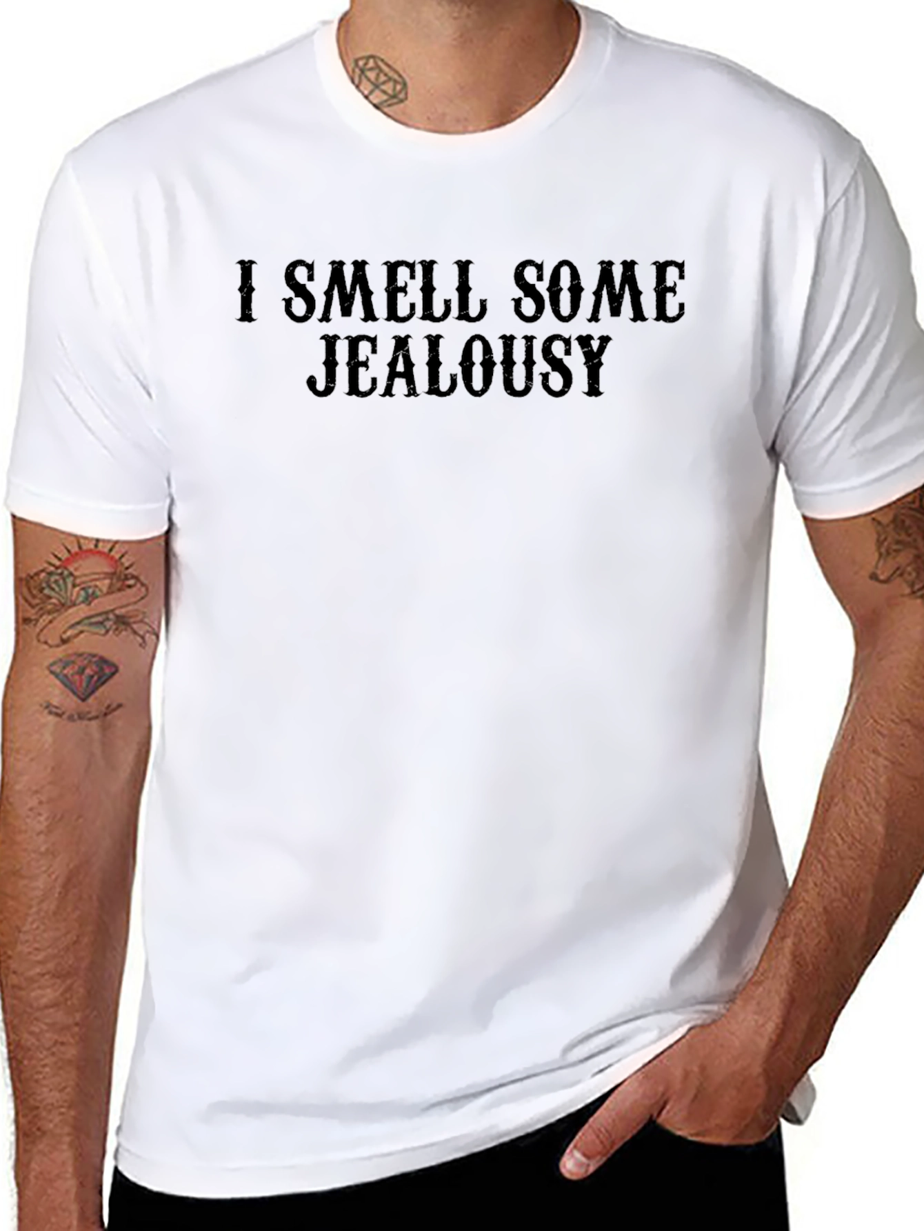 I Smell Jealousy Black T-Shirt