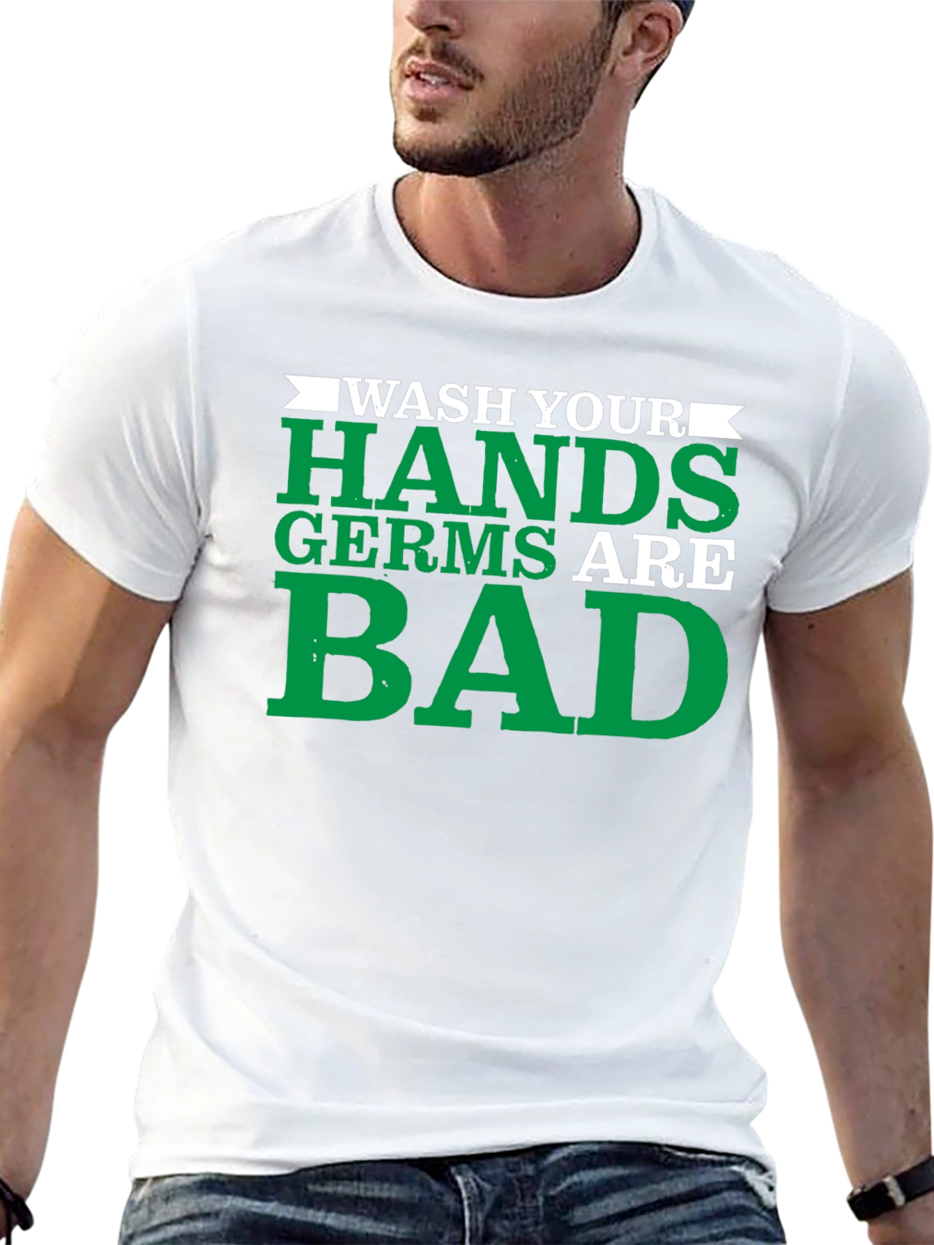 Wash Your Hands Germs Are Bad Graphic T-Shirt