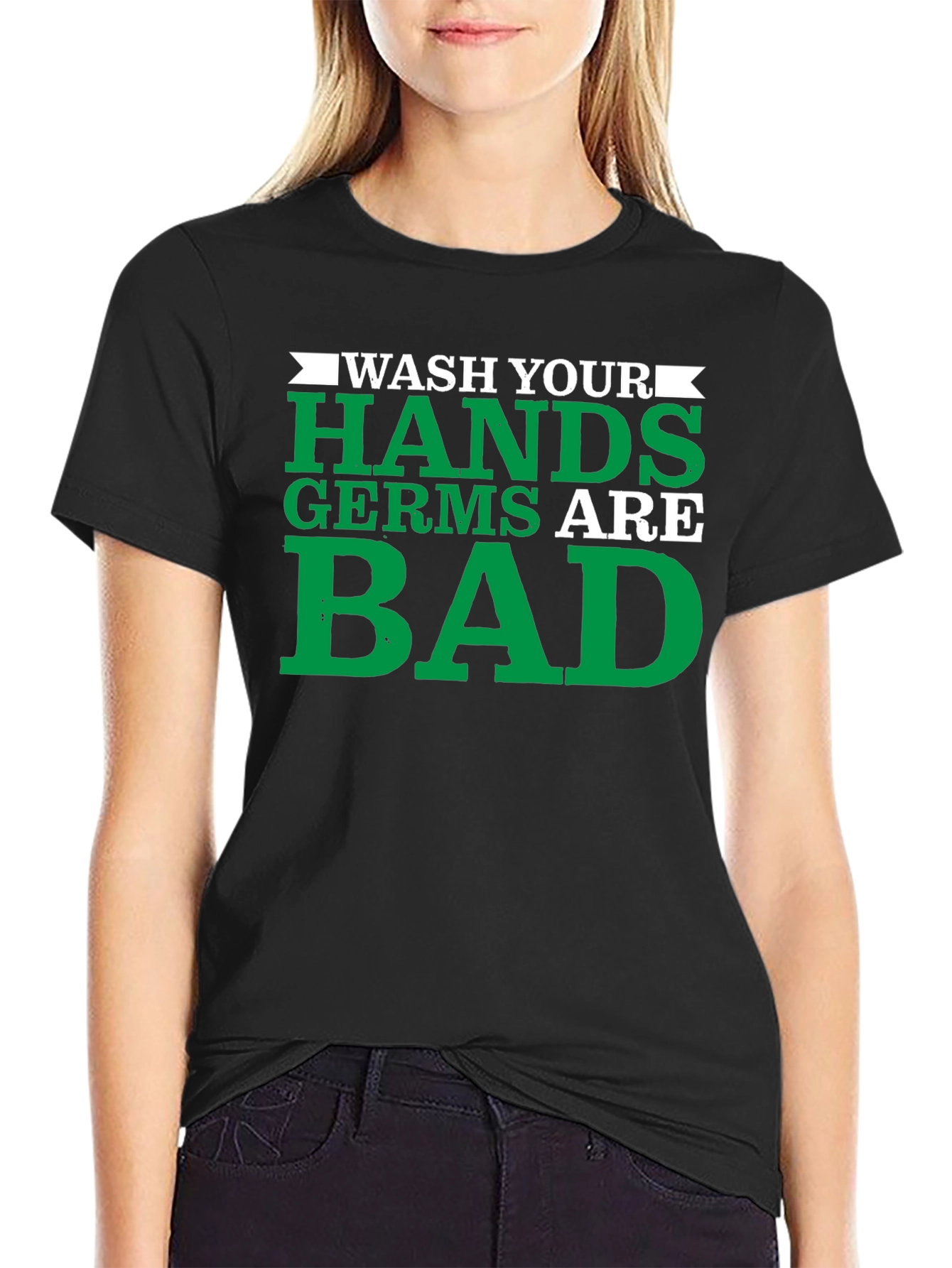 Wash Your Hands Germs Are Bad Graphic T-Shirt