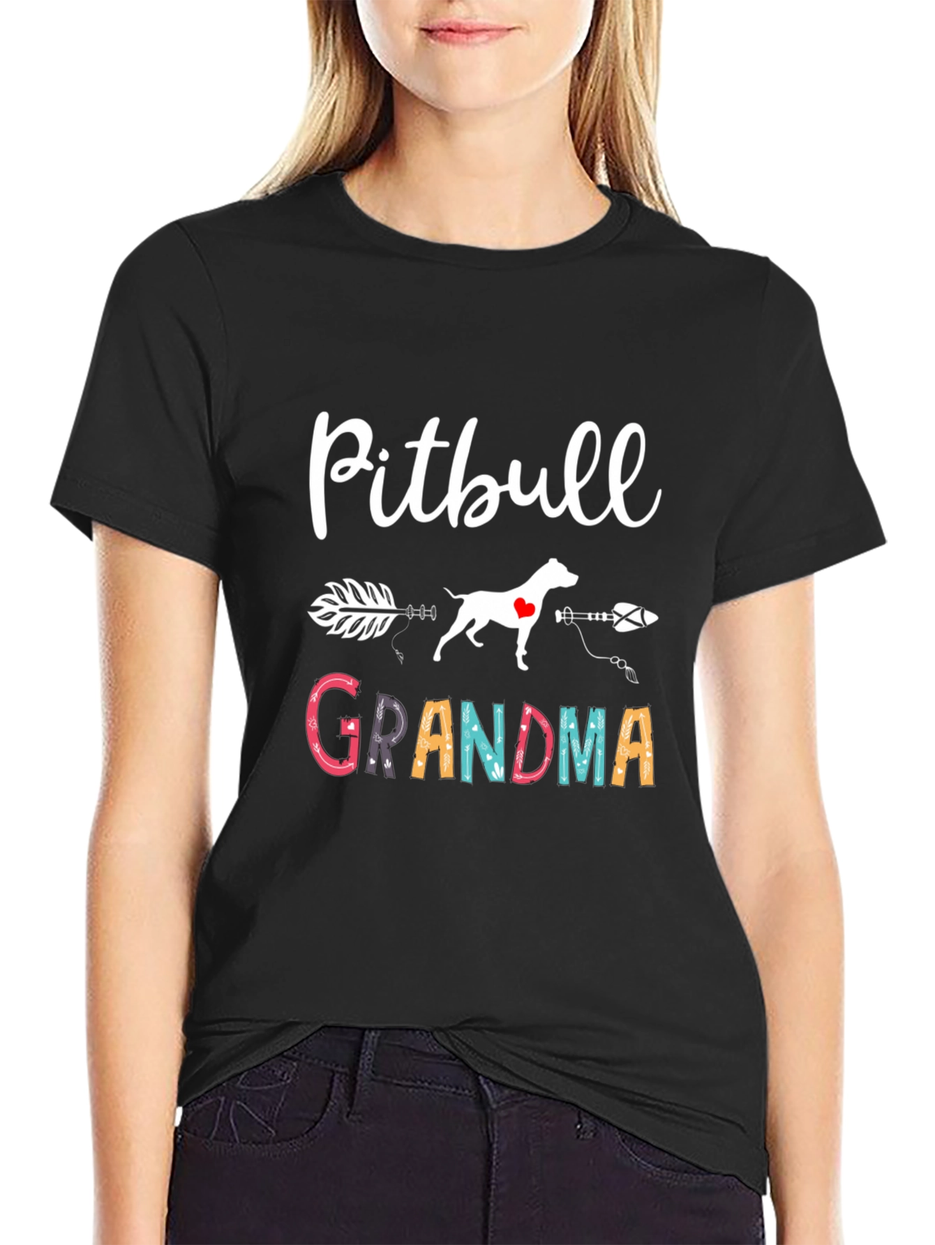 Pitbull Grandma Graphic Tee - Dog Lover Shirt