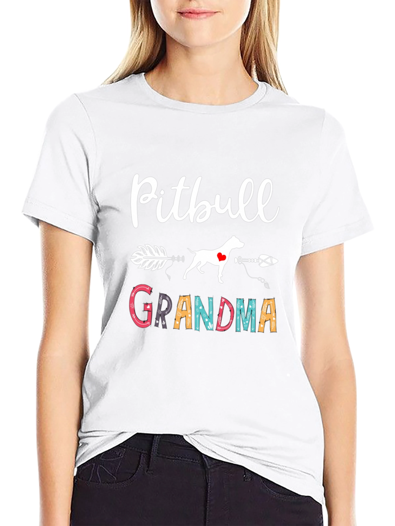 Pitbull Grandma Graphic Tee - Dog Lover Shirt
