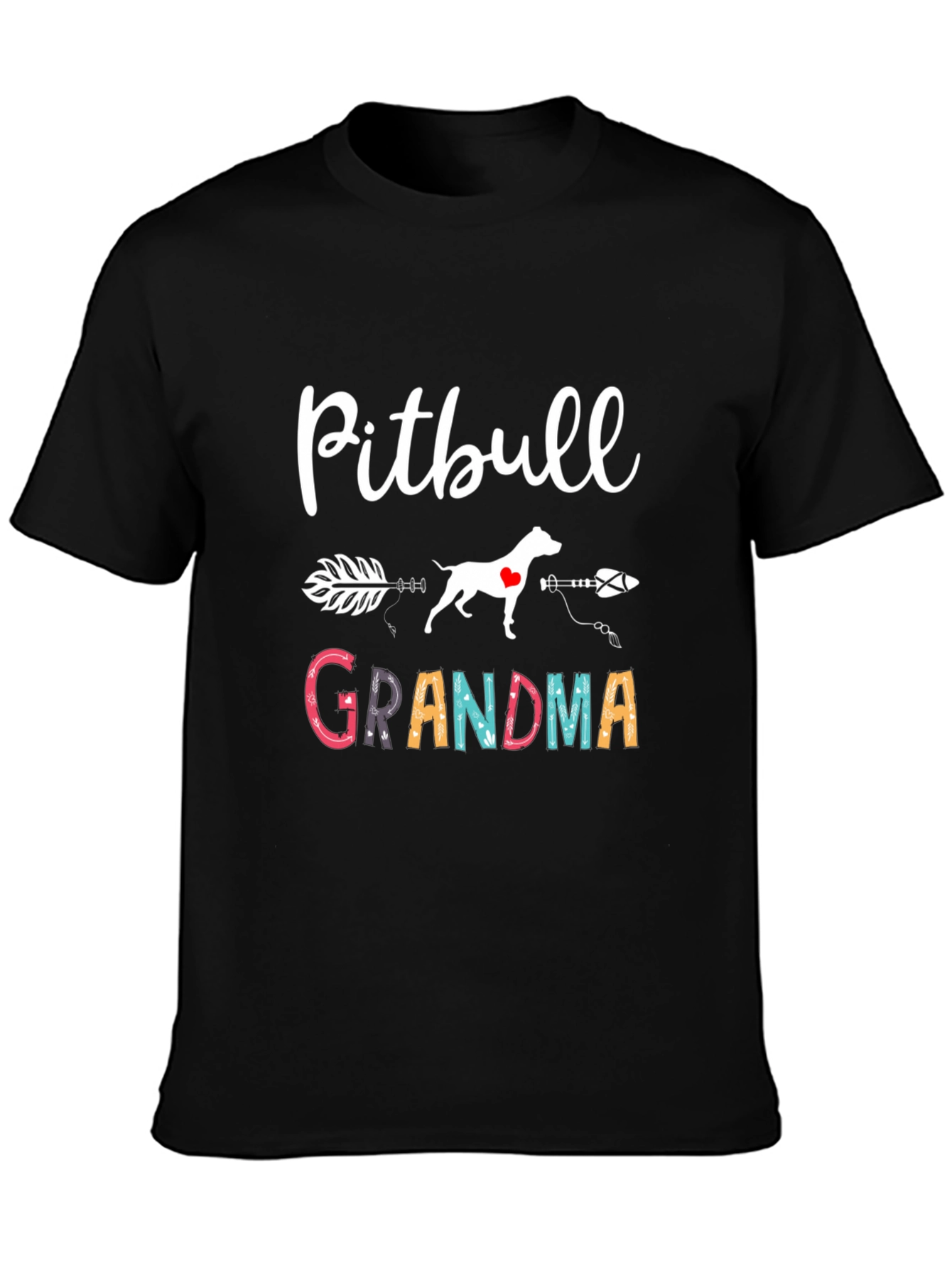 Pitbull Grandma Graphic Tee - Dog Lover Shirt