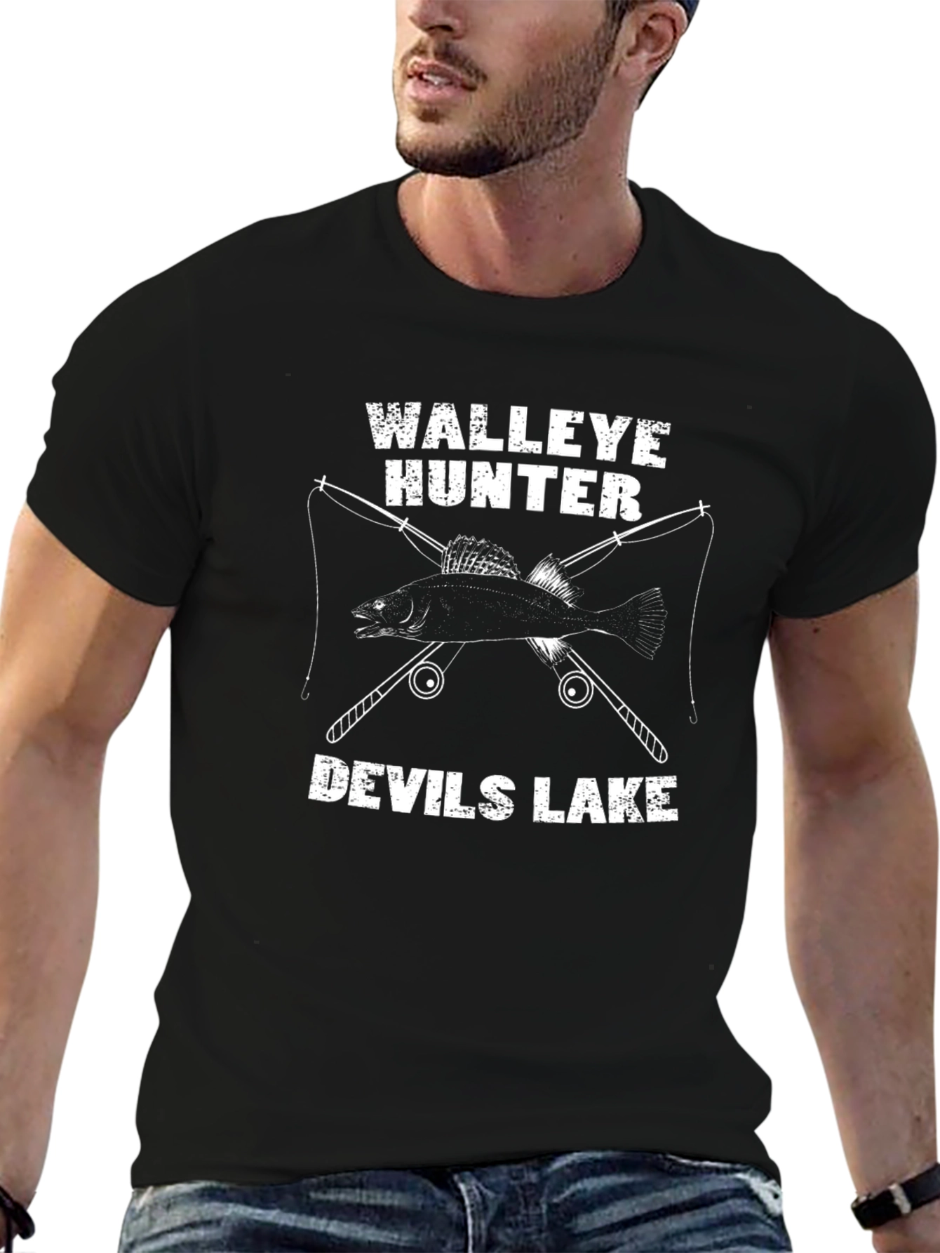 Walleye Hunter Devils Lake Fishing T-Shirt