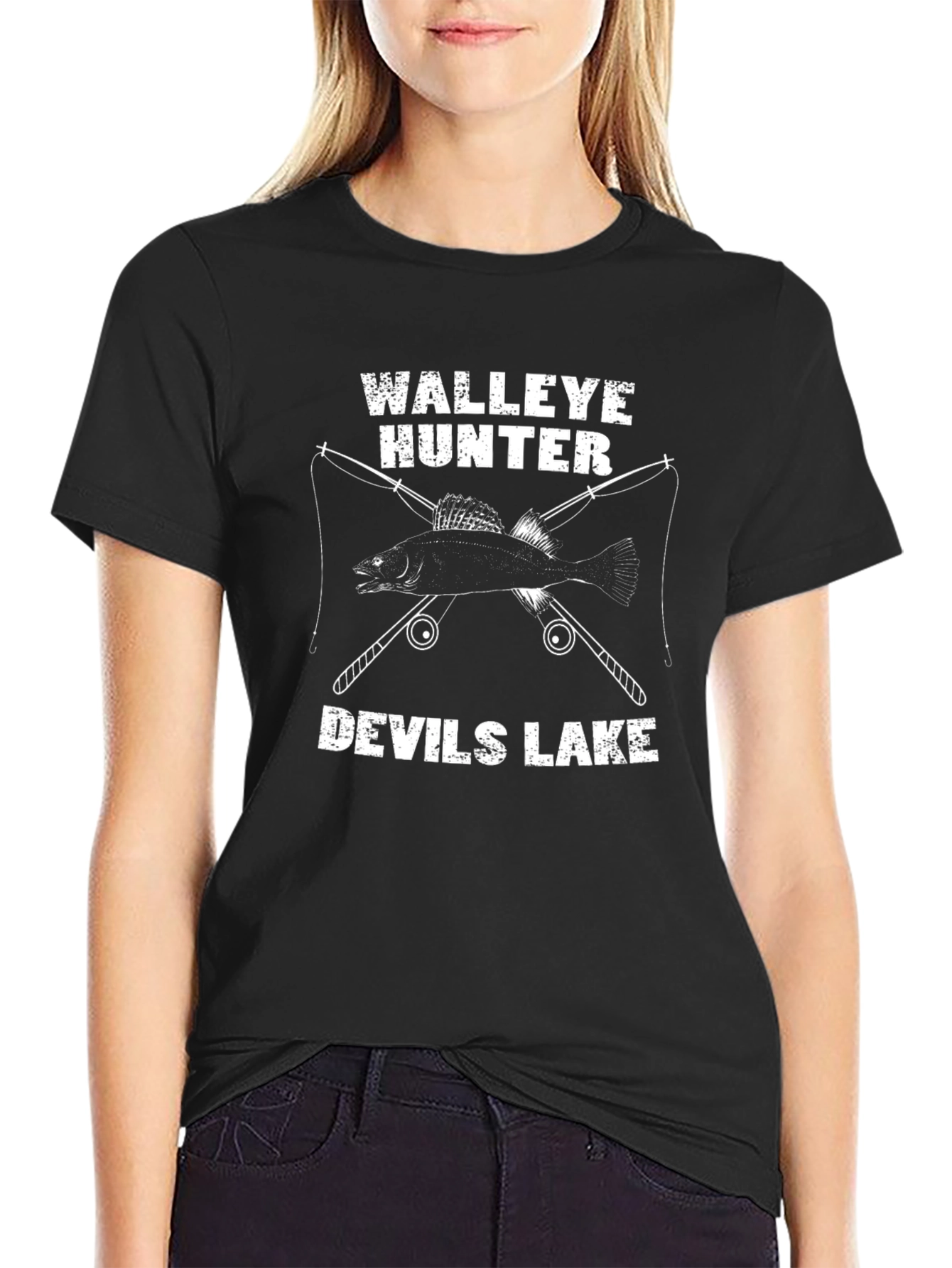 Walleye Hunter Devils Lake Fishing T-Shirt