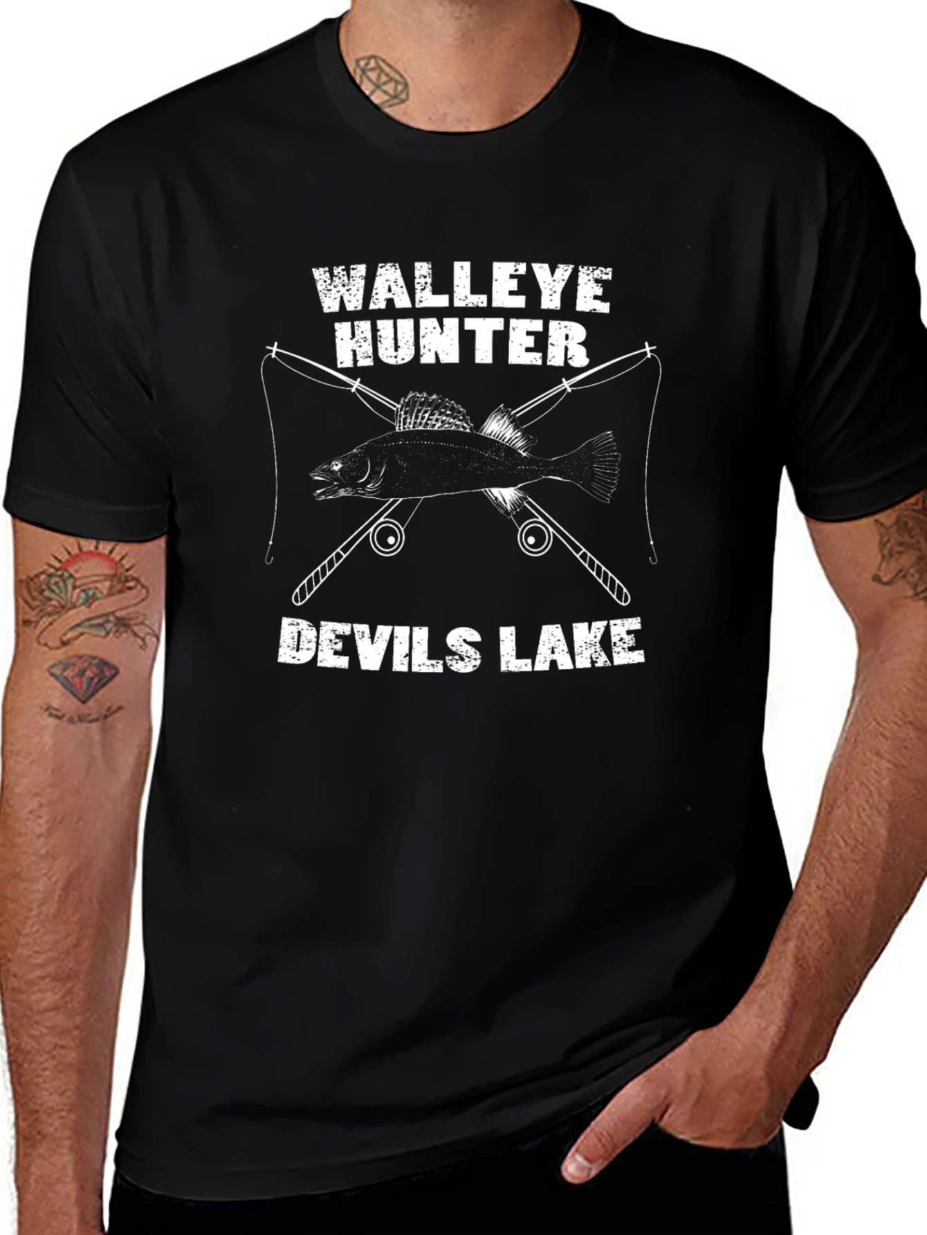 Walleye Hunter Devils Lake Fishing T-Shirt
