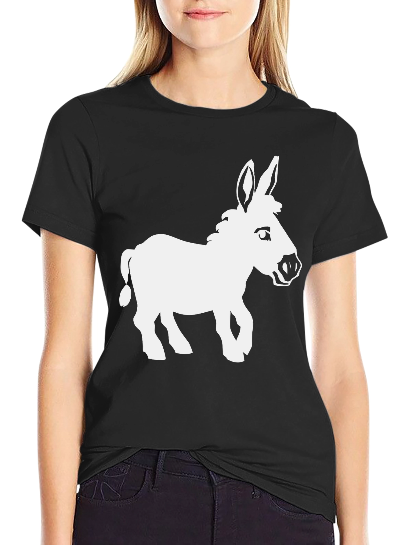 Funny Donkey Graphic Tee - Black T-Shirt
