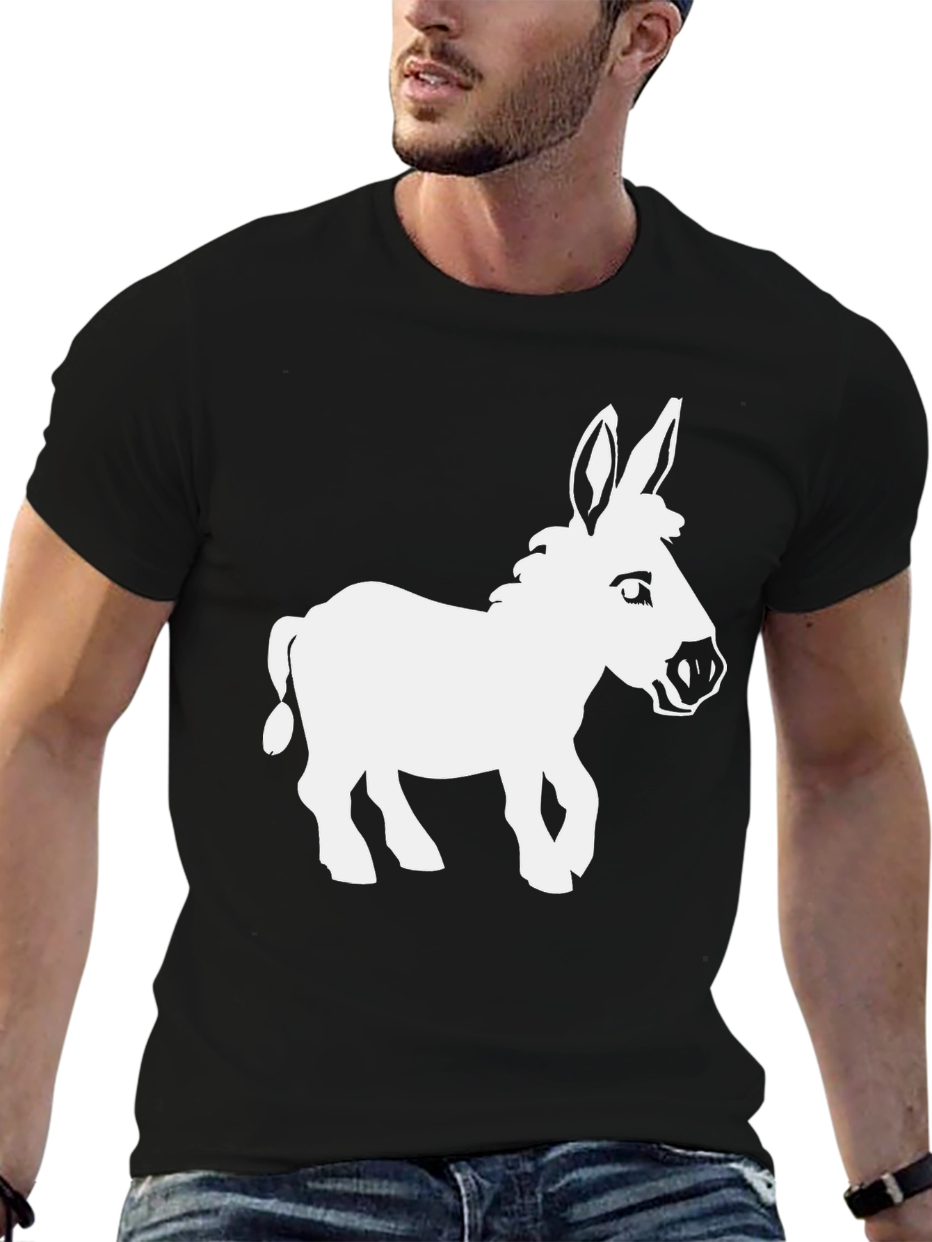 Funny Donkey Graphic Tee - Black T-Shirt