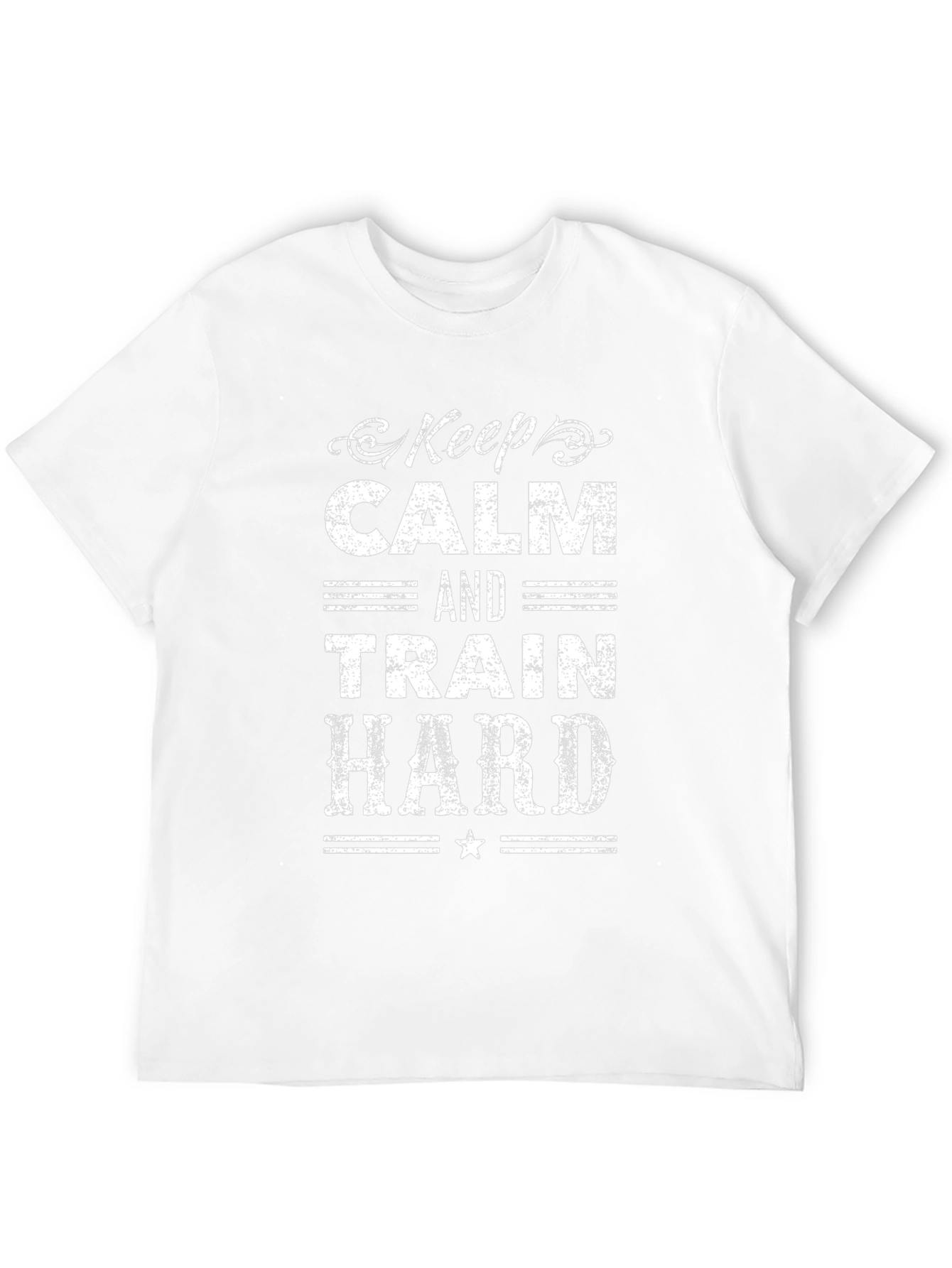 Keep Calm & Train Hard Black Graphic T-Shirt