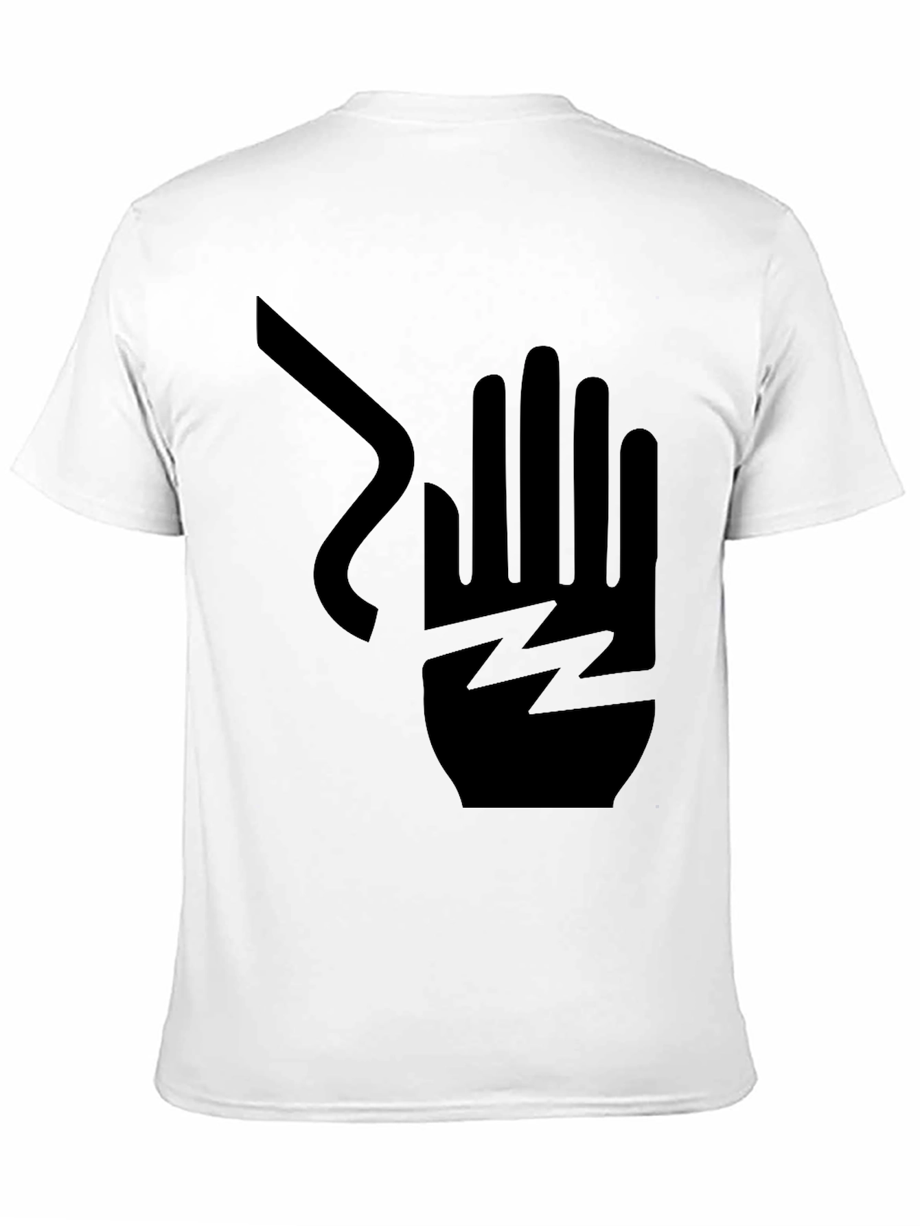 Electric Shock Hand Graphic Print T-Shirt