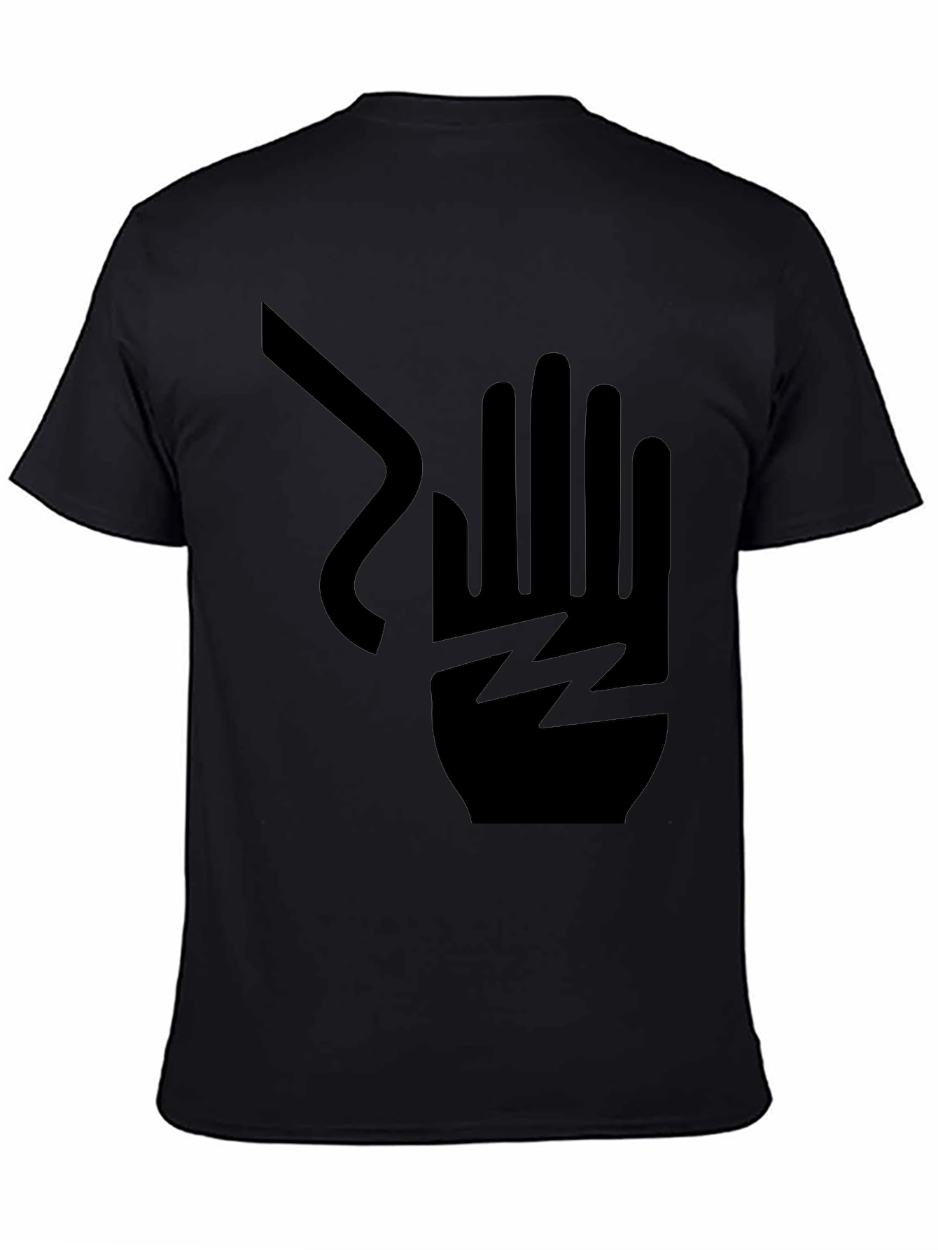 Electric Shock Hand Graphic Print T-Shirt