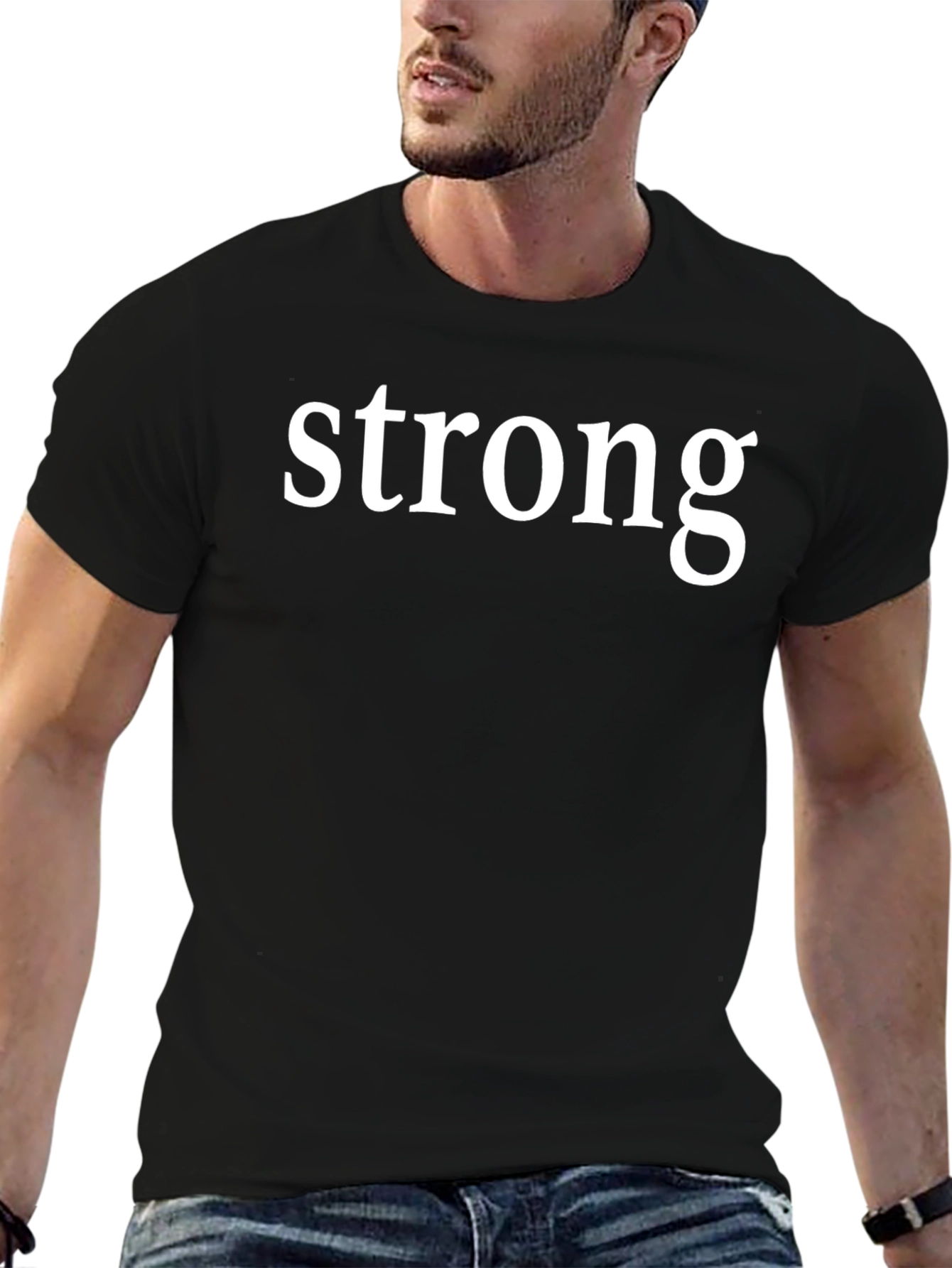 Strong Graphic Tee - Classic Black T-Shirt