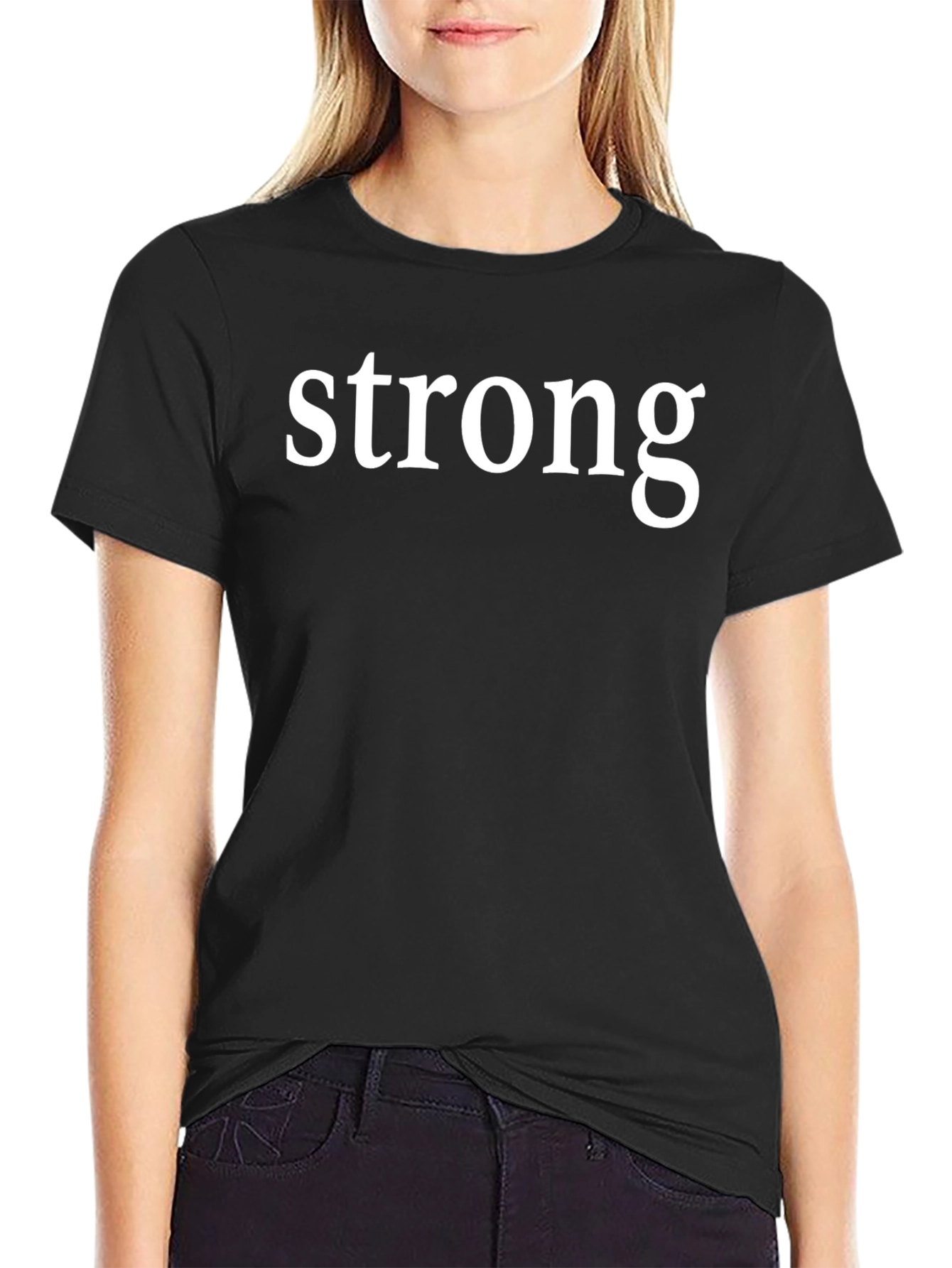 Strong Graphic Tee - Classic Black T-Shirt