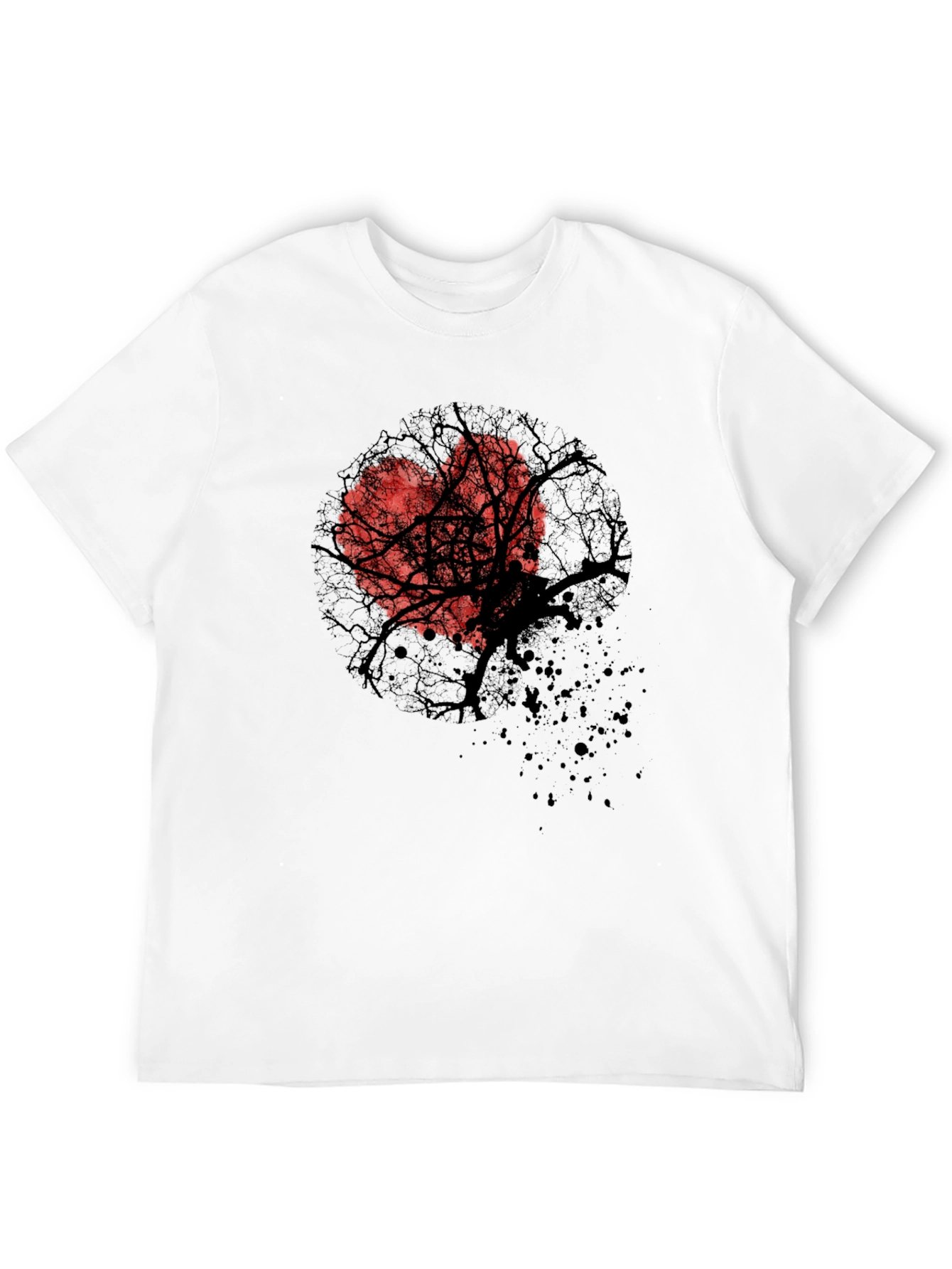 Heart Tree Graphic Tee - Trendy Casual Style