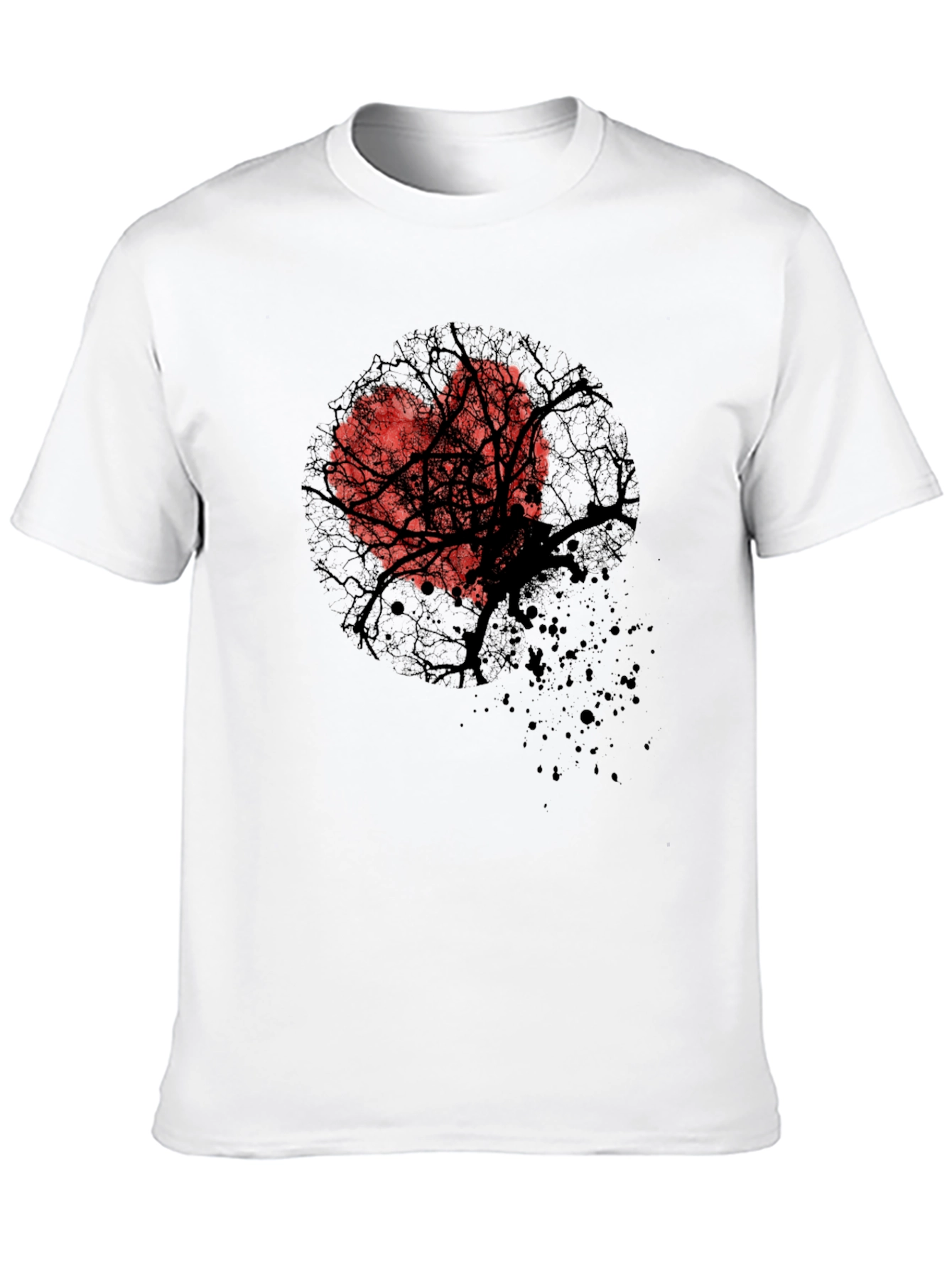 Heart Tree Graphic Tee - Trendy Casual Style