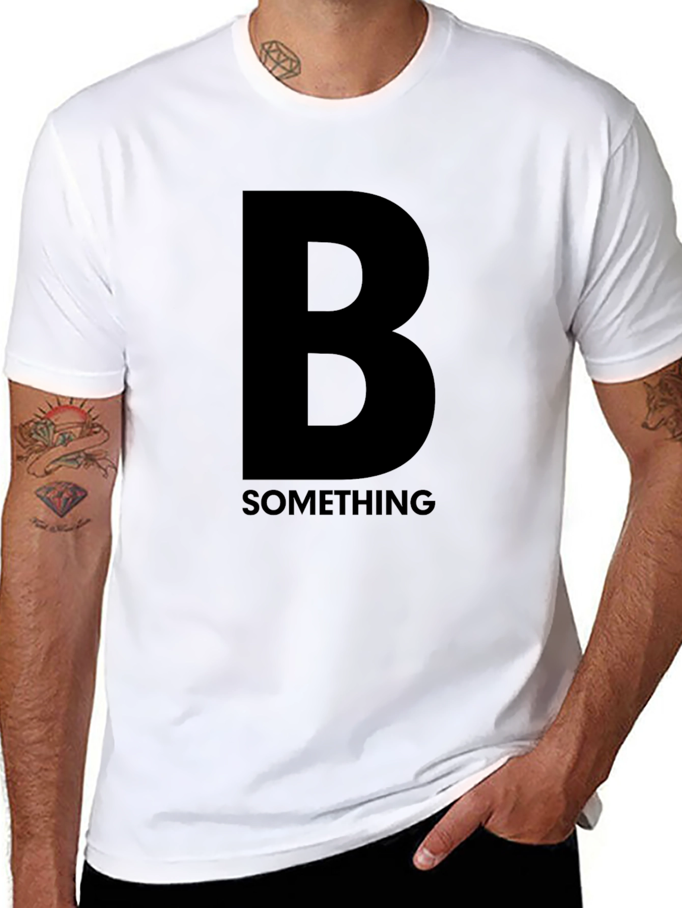 Bold B Something Black Graphic T-Shirt